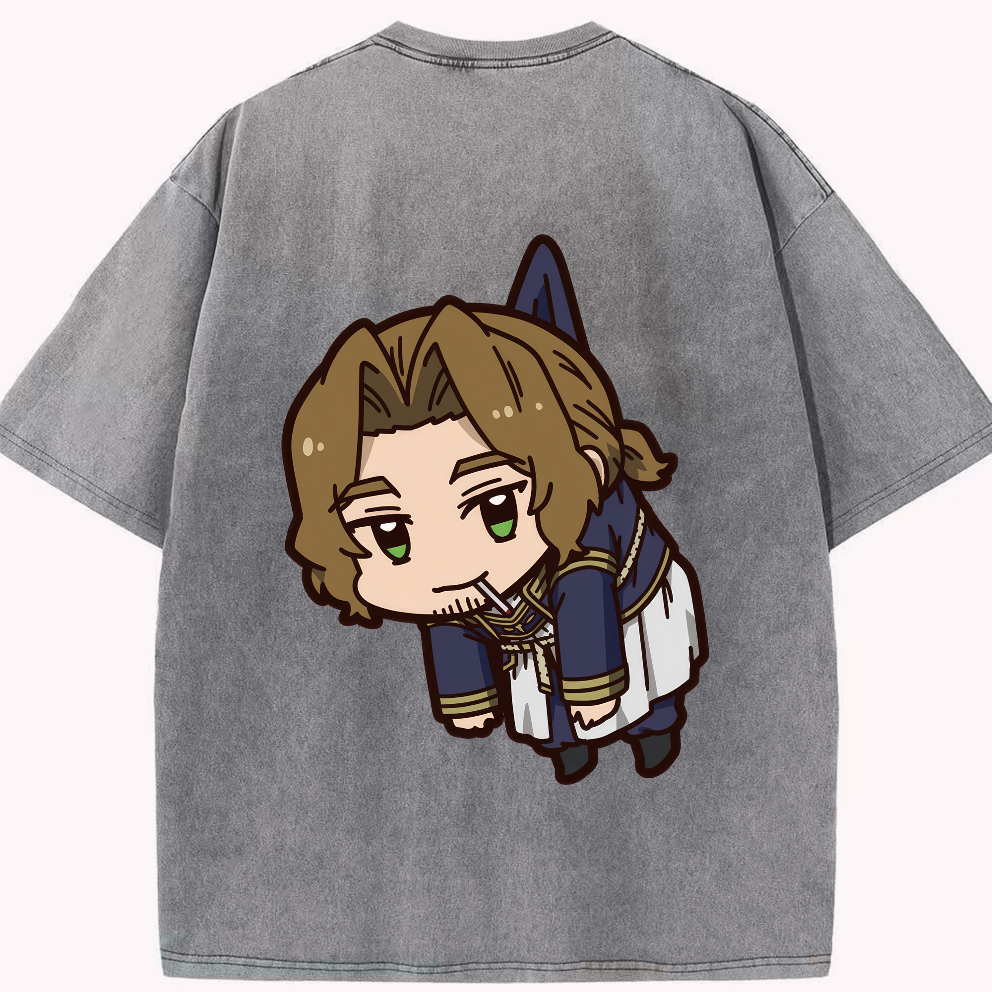 （画像用） 葬送のフリーレン Frieren 綿100% ヴィンテージ風 半袖Tシャツ（背面プリント）