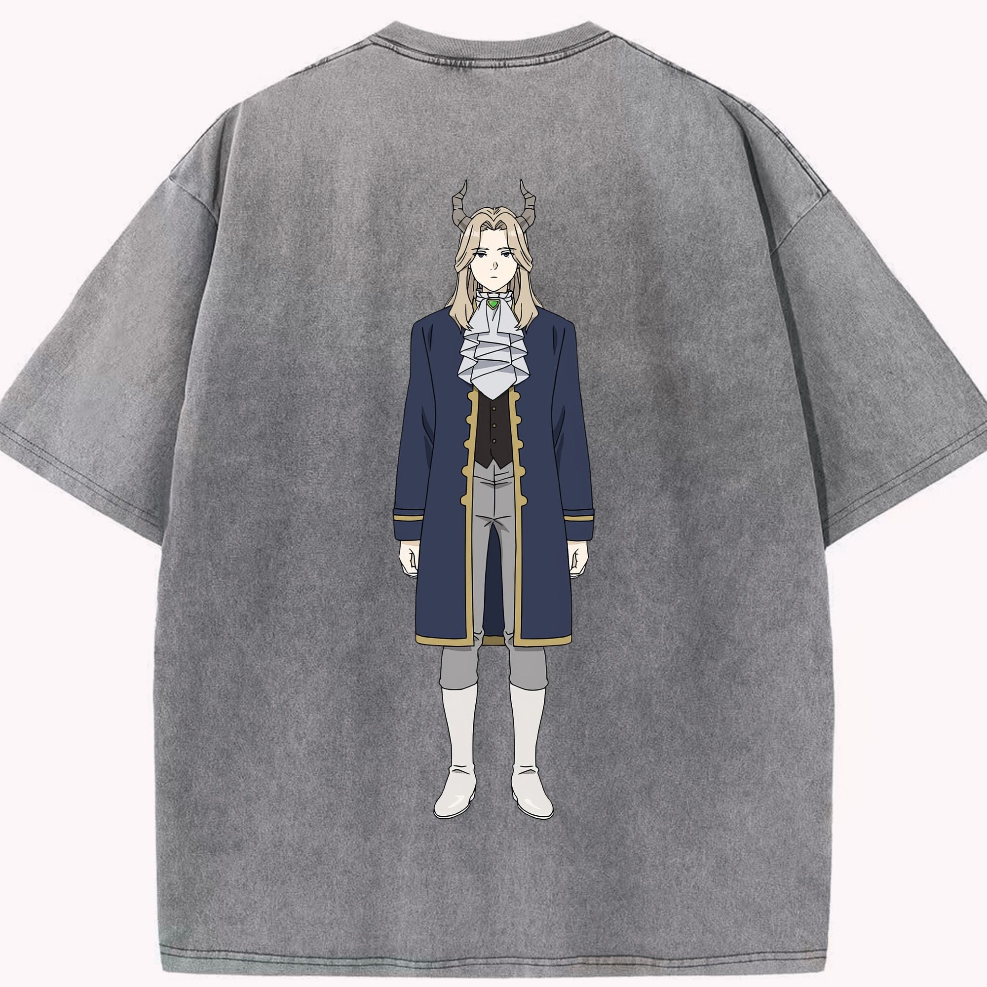 （画像用） 葬送のフリーレン Frieren 綿100% ヴィンテージ風 半袖Tシャツ（背面プリント）