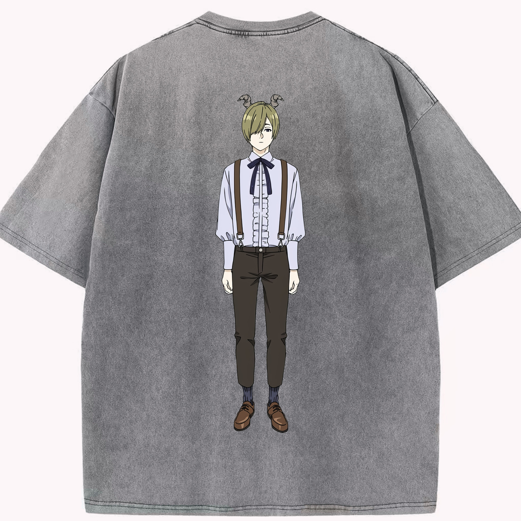（画像用） 葬送のフリーレン Frieren 綿100% ヴィンテージ風 半袖Tシャツ（背面プリント）
