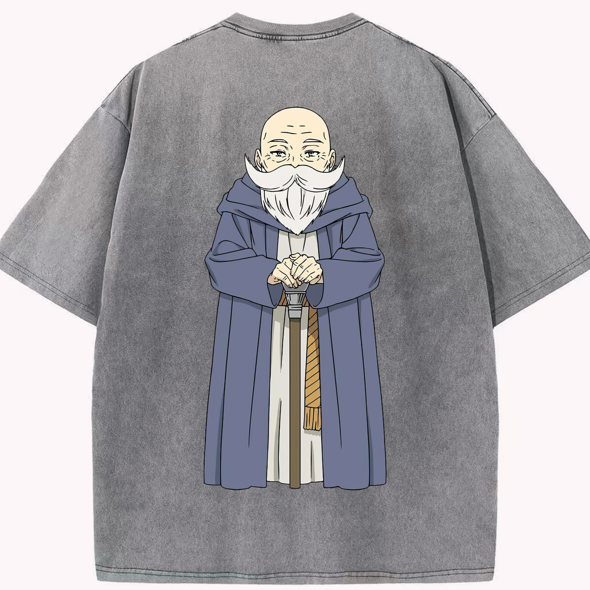 （画像用） 葬送のフリーレン Frieren 綿100% ヴィンテージ風 半袖Tシャツ（背面プリント）