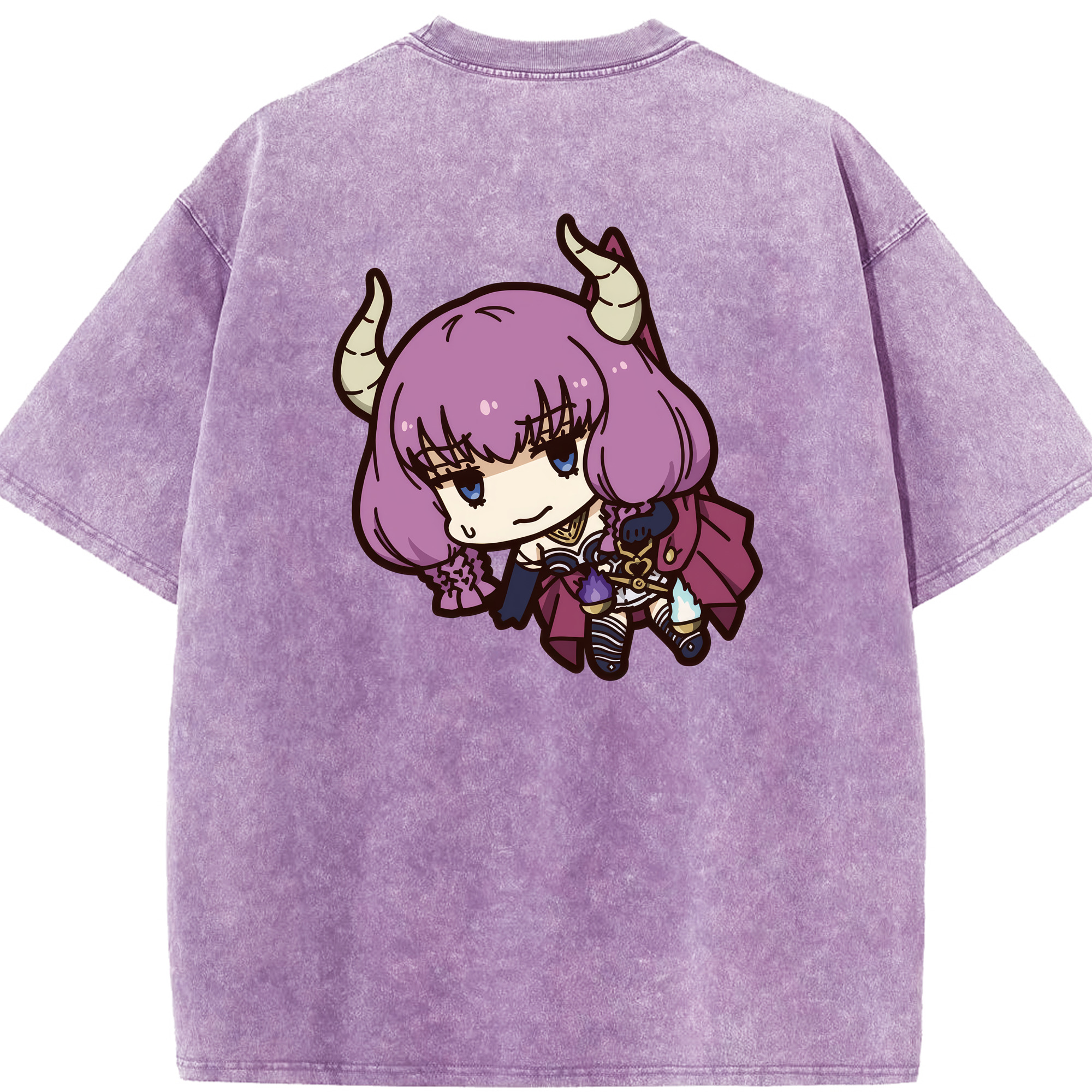 （画像用） 葬送のフリーレン Frieren 綿100% ヴィンテージ風 半袖Tシャツ（背面プリント）