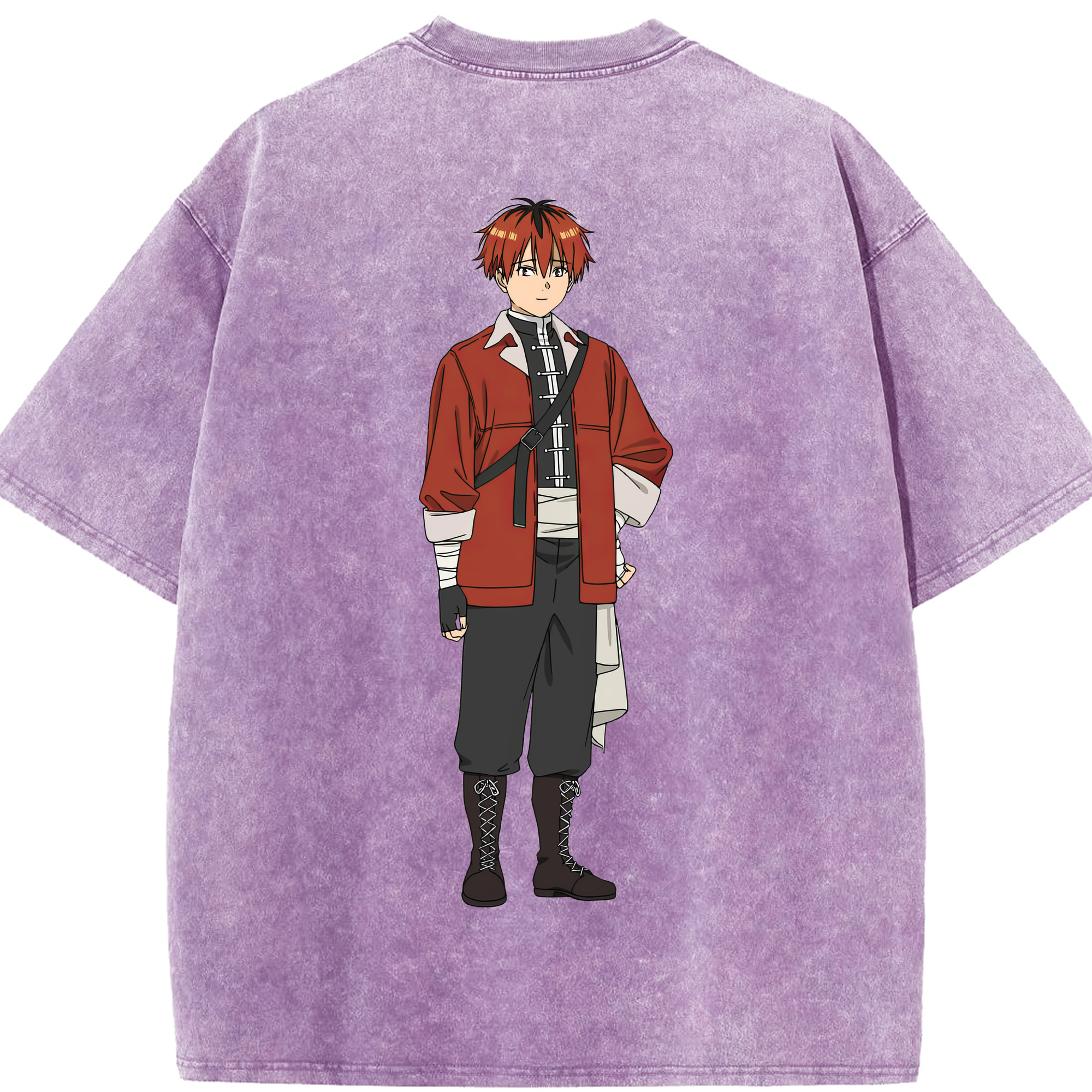 （画像用） 葬送のフリーレン Frieren 綿100% ヴィンテージ風 半袖Tシャツ（背面プリント）