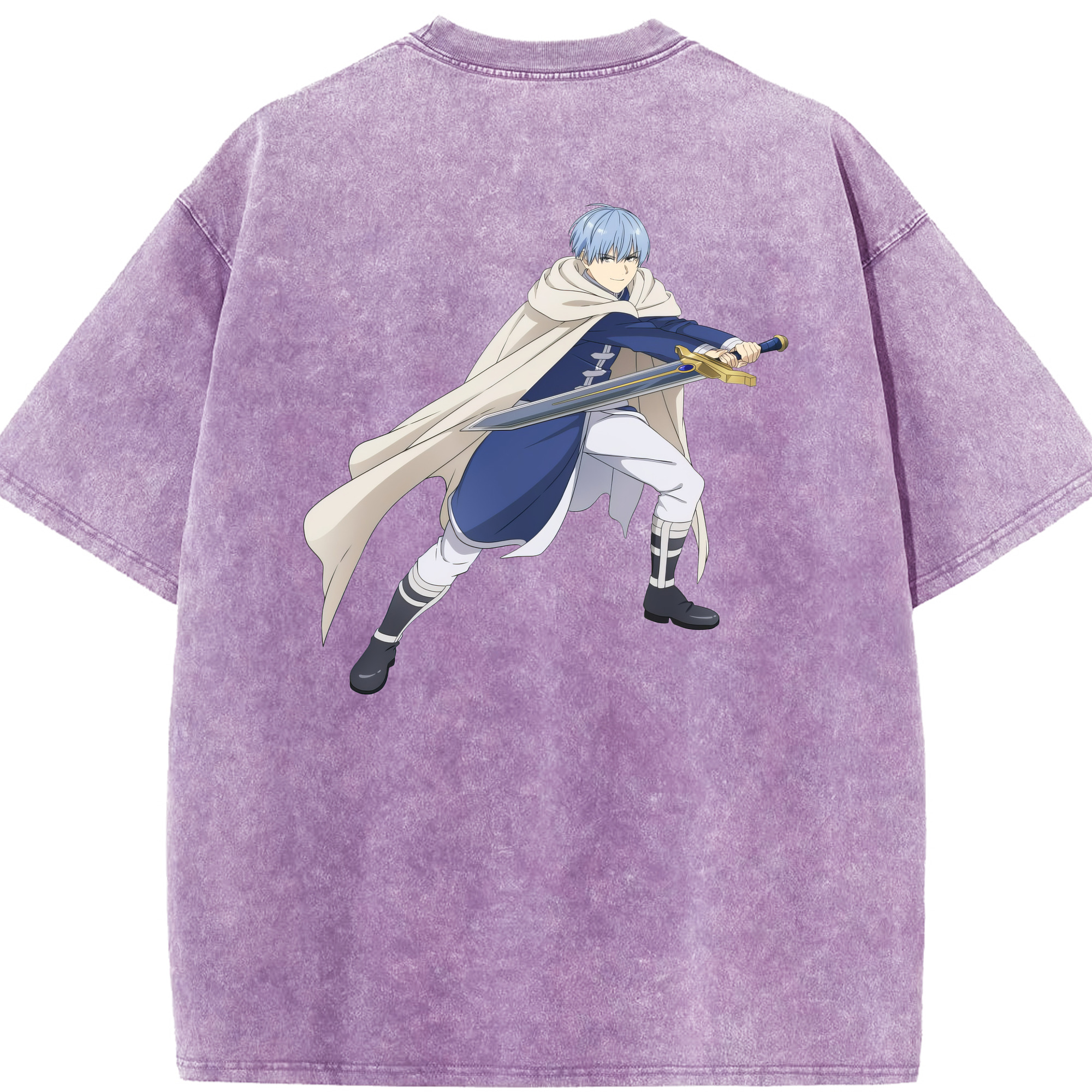 （画像用） 葬送のフリーレン Frieren 綿100% ヴィンテージ風 半袖Tシャツ（背面プリント）