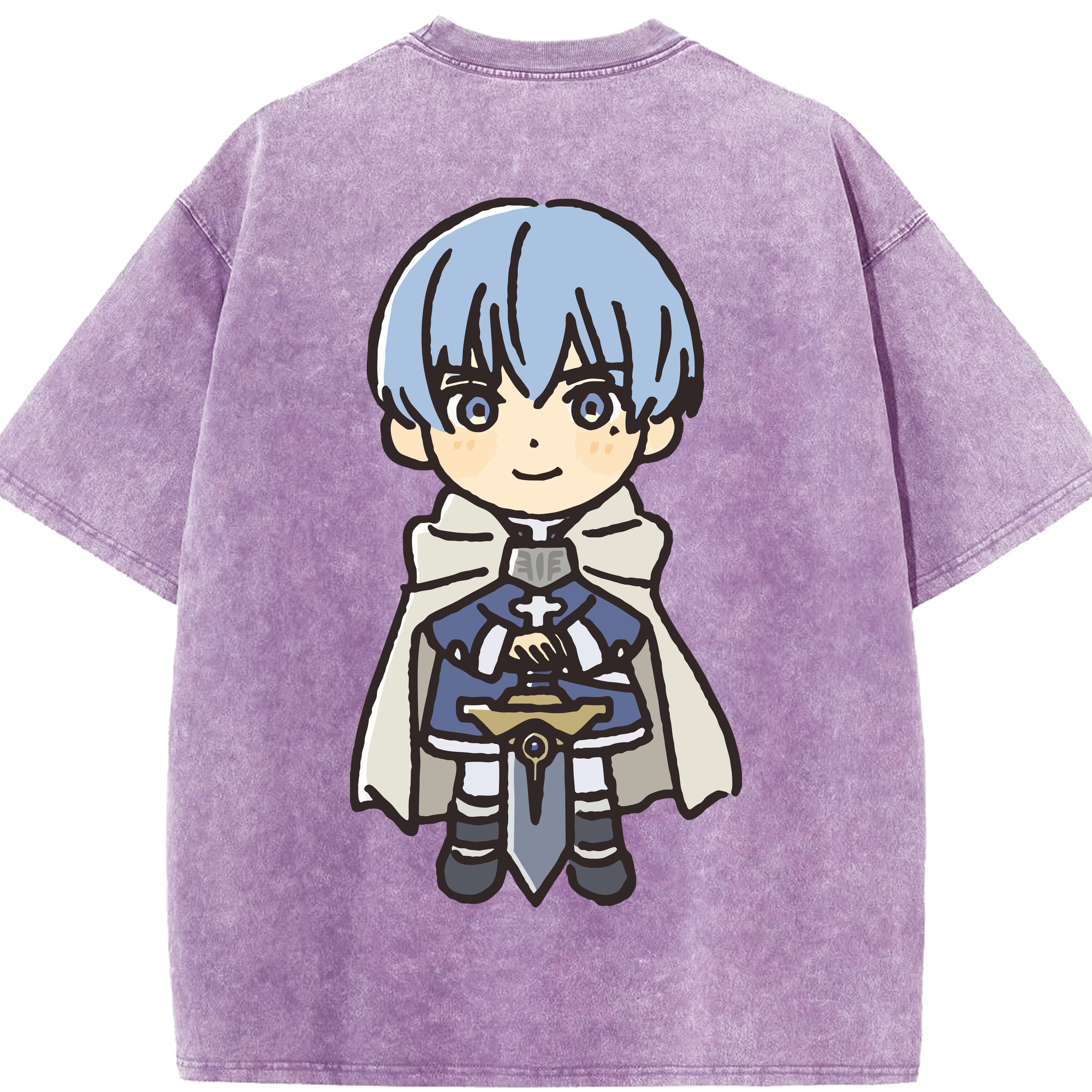 （画像用） 葬送のフリーレン Frieren 綿100% ヴィンテージ風 半袖Tシャツ（背面プリント）