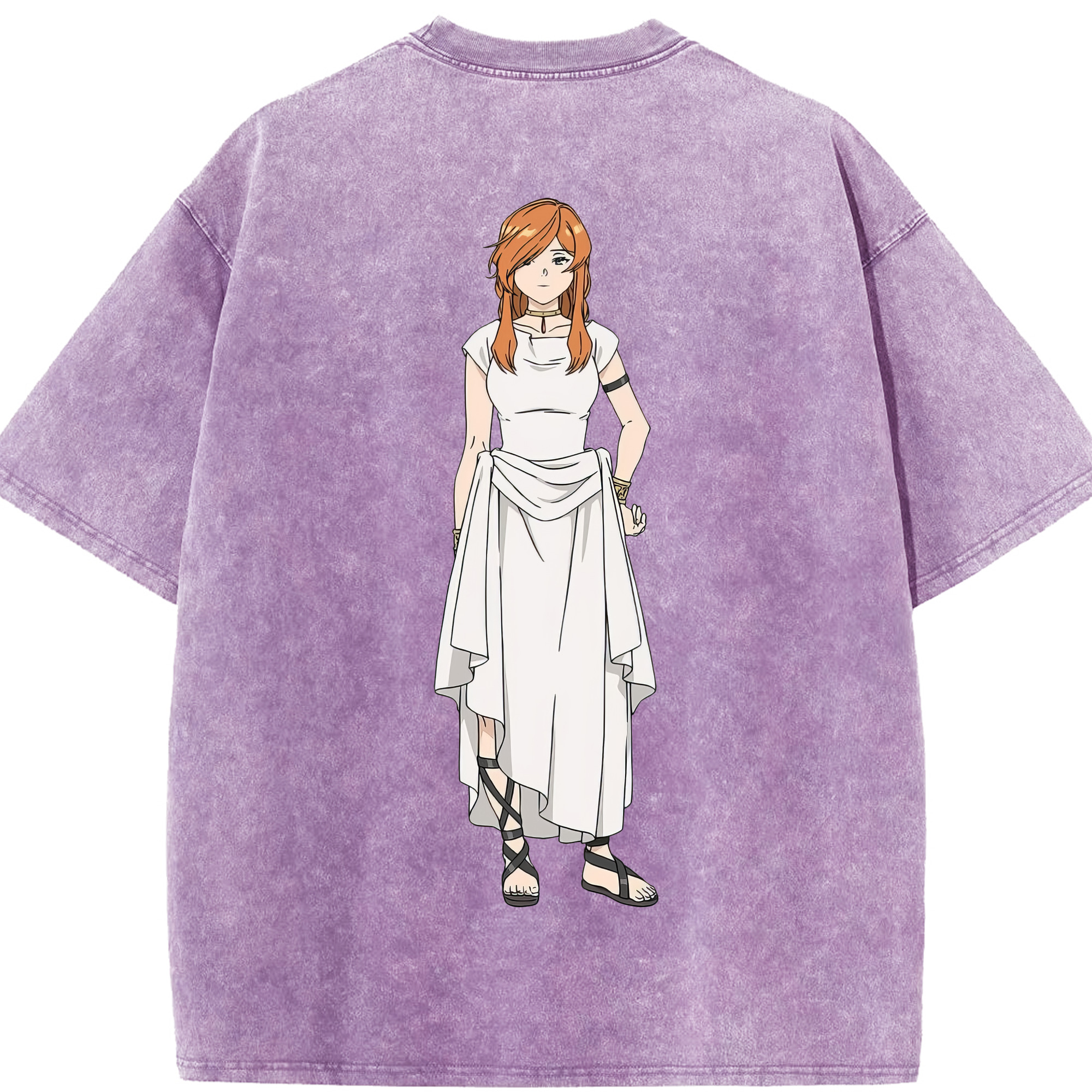 （画像用） 葬送のフリーレン Frieren 綿100% ヴィンテージ風 半袖Tシャツ（背面プリント）