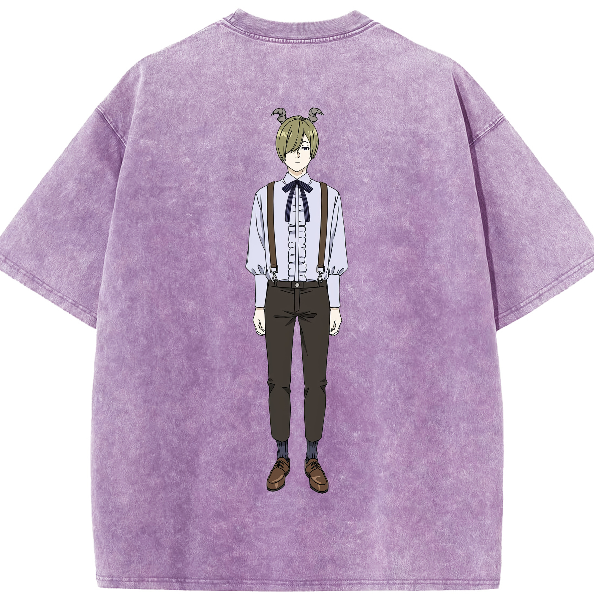 （画像用） 葬送のフリーレン Frieren 綿100% ヴィンテージ風 半袖Tシャツ（背面プリント）