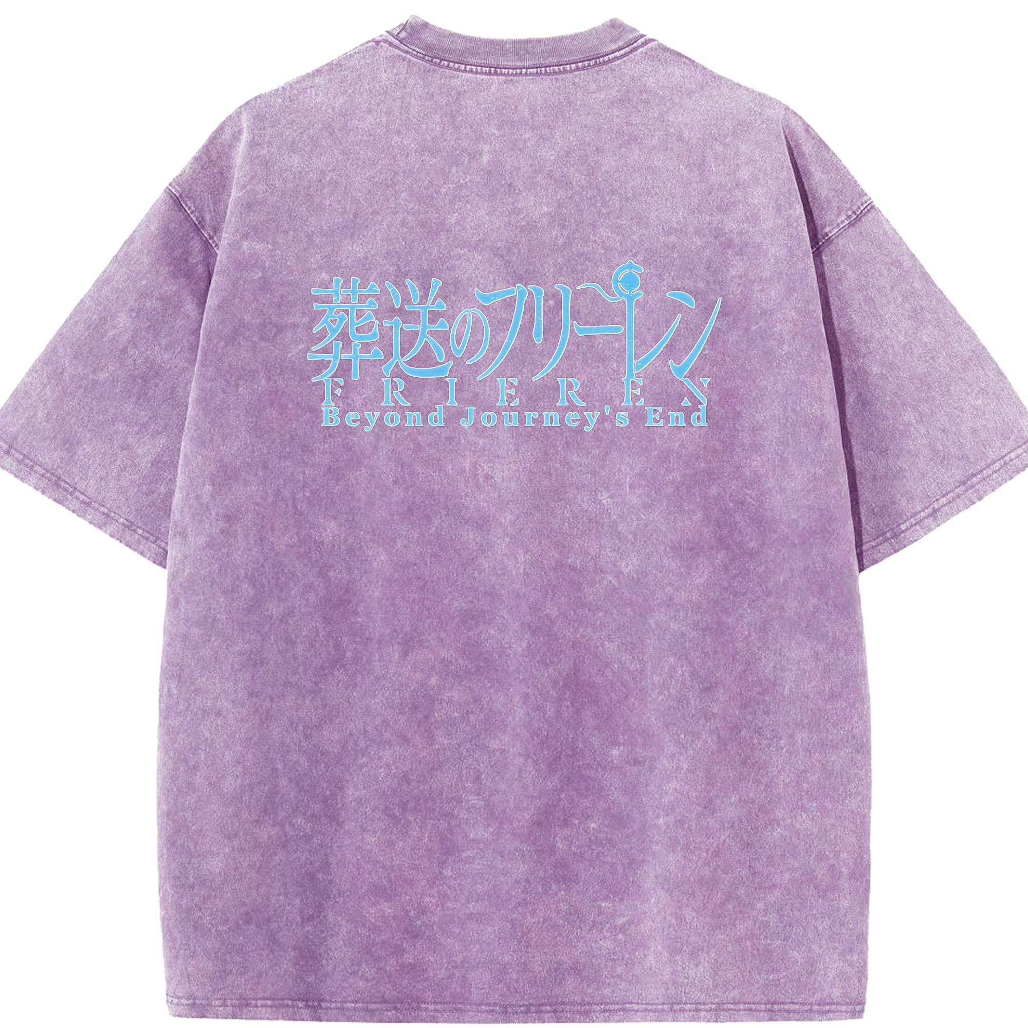 （画像用） 葬送のフリーレン Frieren 綿100% ヴィンテージ風 半袖Tシャツ（背面プリント）