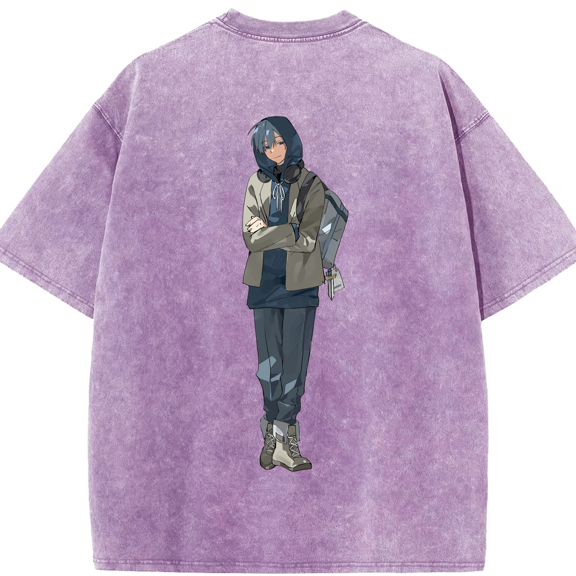 （画像用） 葬送のフリーレン Frieren 綿100% ヴィンテージ風 半袖Tシャツ（背面プリント）