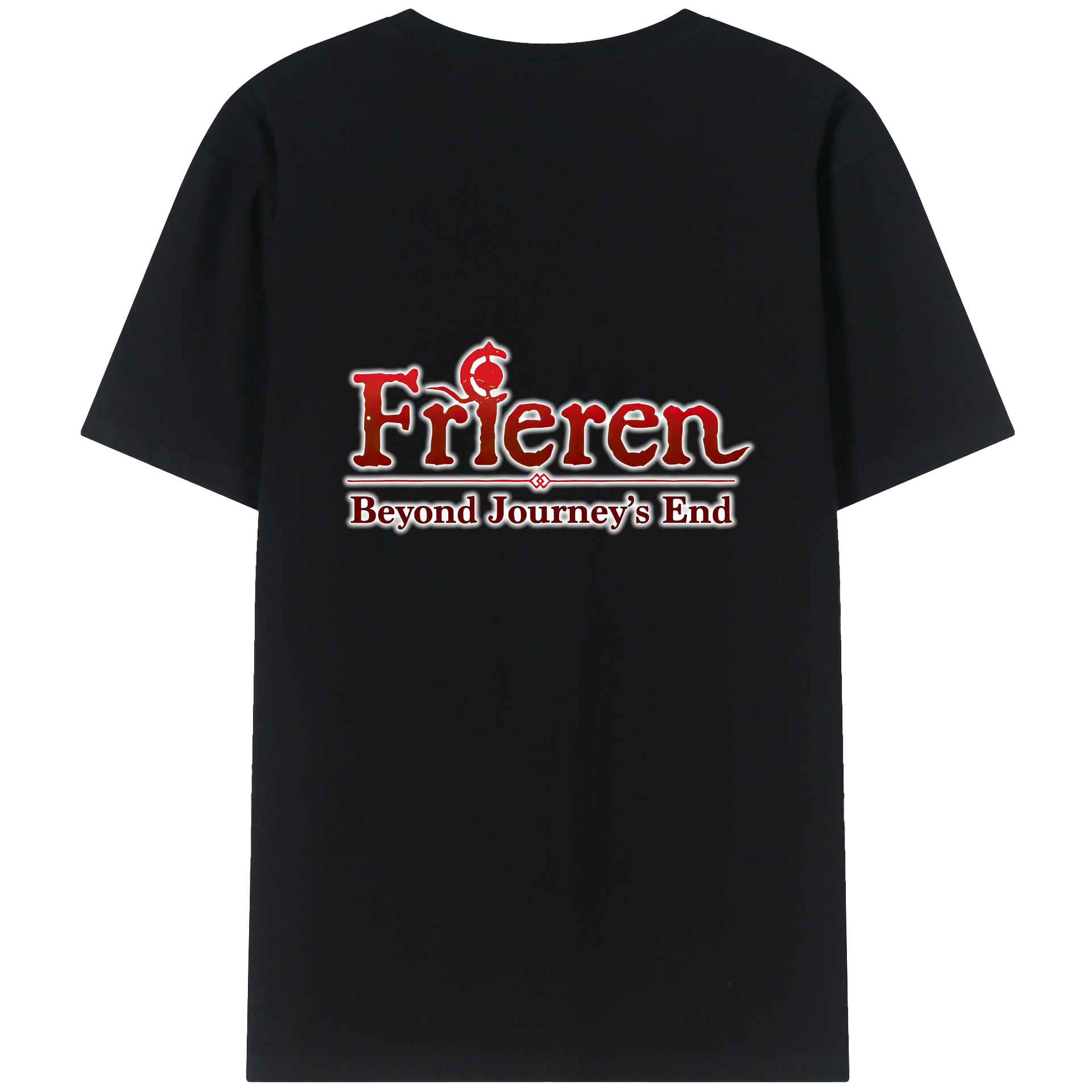 （画像用） 葬送のフリーレン Frieren 綿100％ メンズ半袖Tシャツ（バックプリント） 通気性
