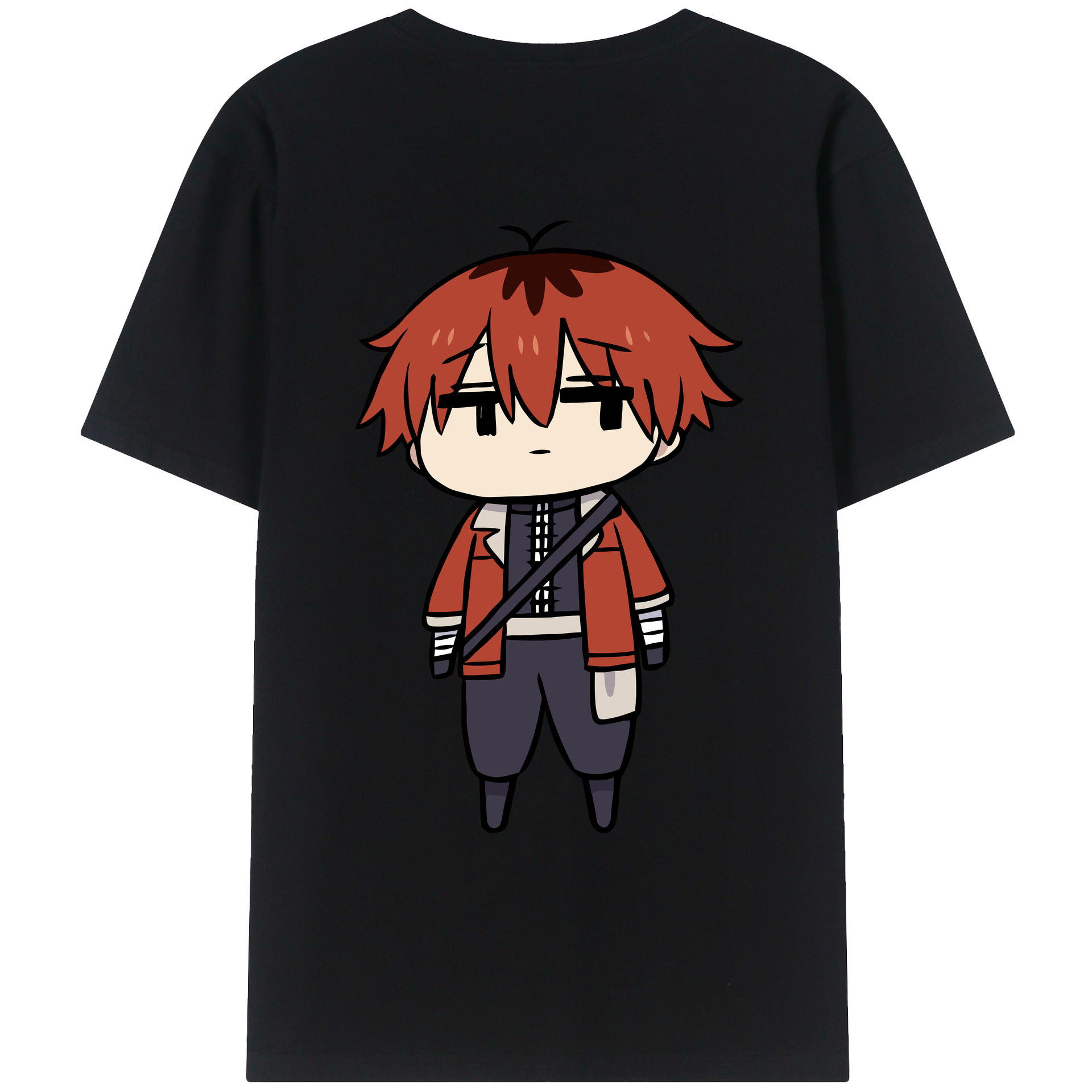 （画像用） 葬送のフリーレン Frieren 綿100％ メンズ半袖Tシャツ（バックプリント） 通気性