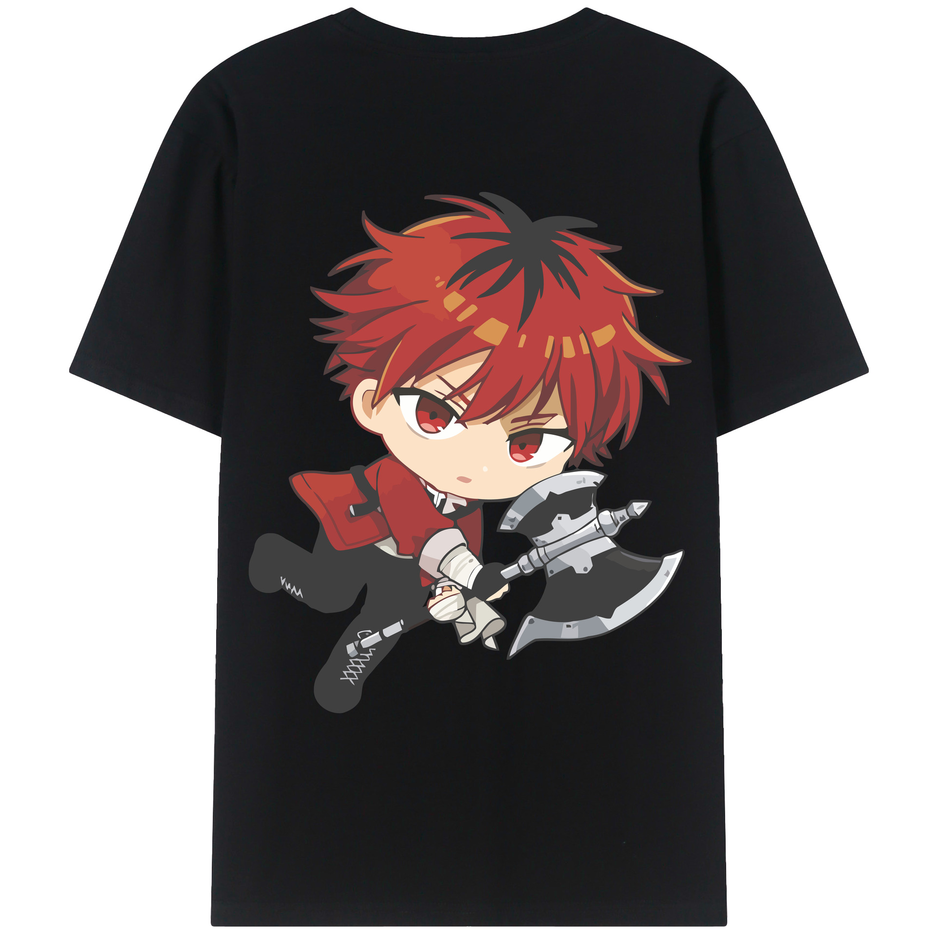 （画像用） 葬送のフリーレン Frieren 綿100％ メンズ半袖Tシャツ（バックプリント） 通気性