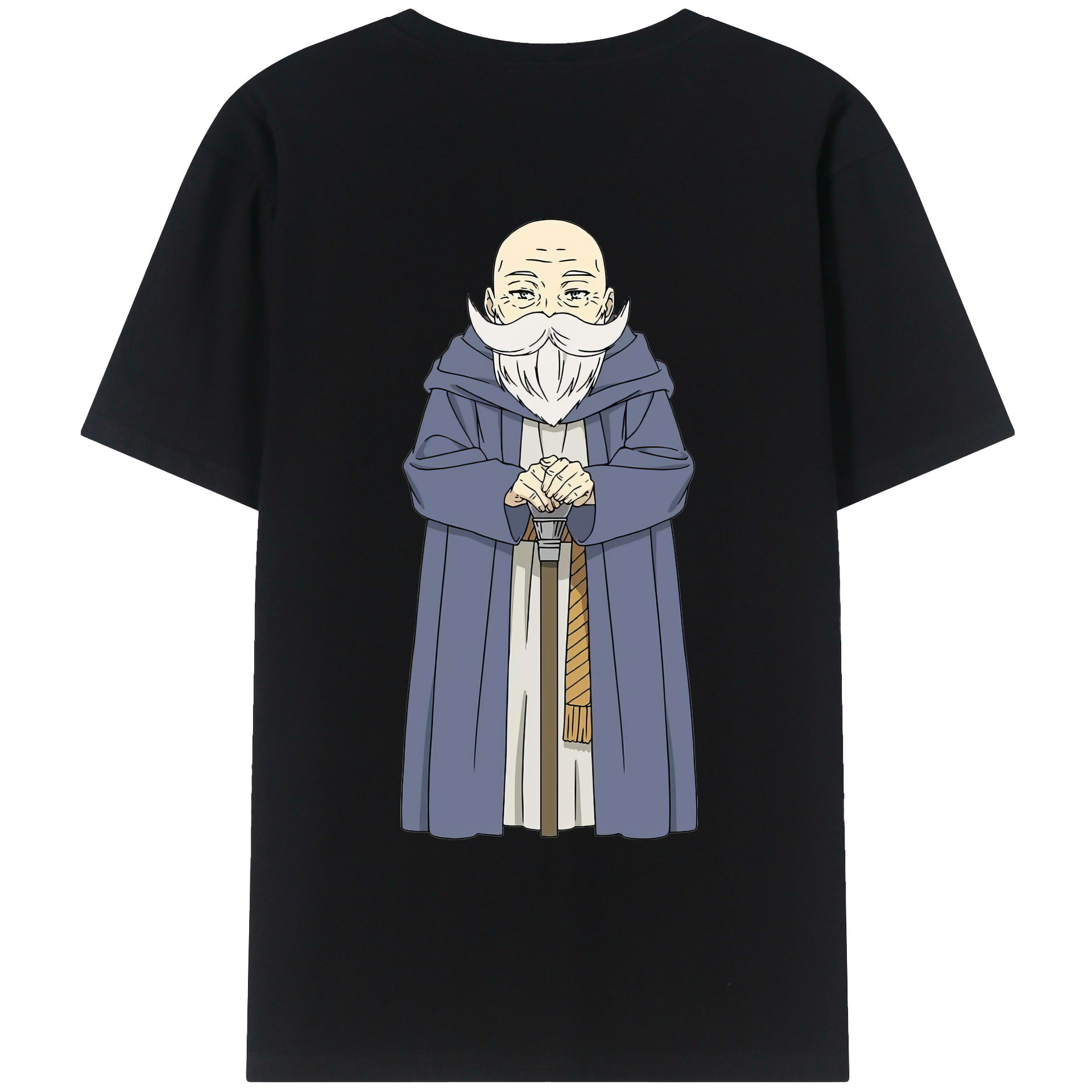 （画像用） 葬送のフリーレン Frieren 綿100％ メンズ半袖Tシャツ（バックプリント） 通気性