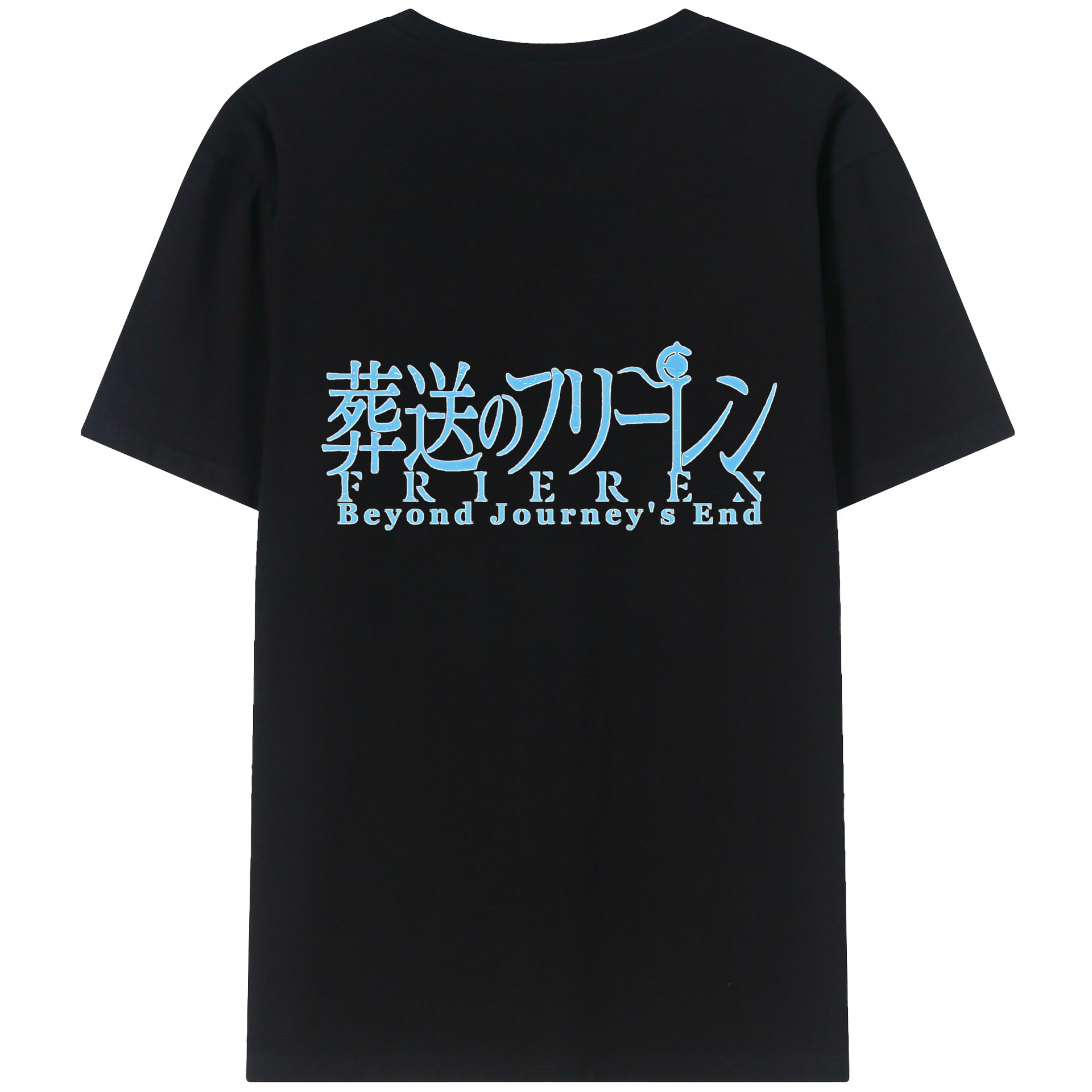 （画像用） 葬送のフリーレン Frieren 綿100％ メンズ半袖Tシャツ（バックプリント） 通気性