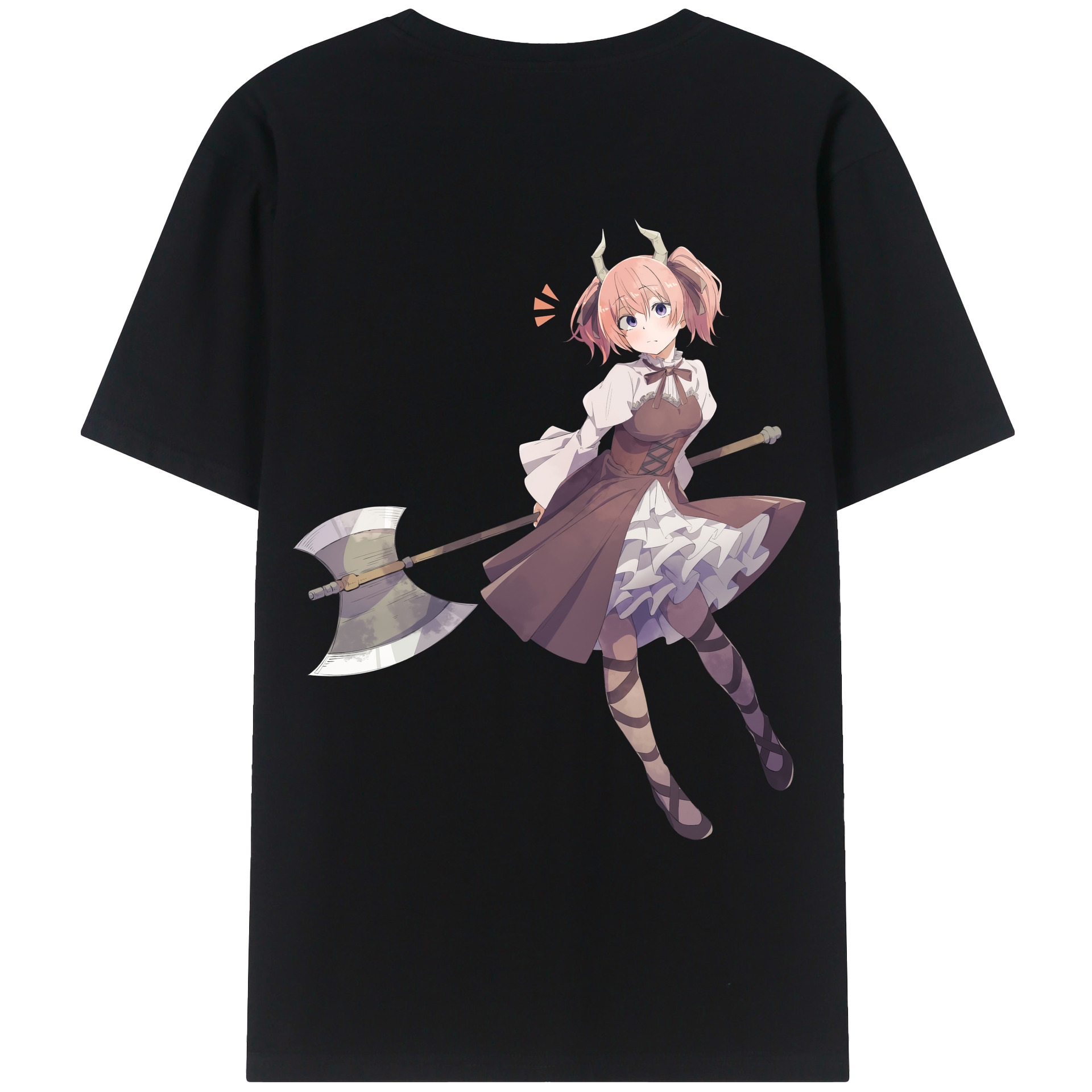 （画像用） 葬送のフリーレン Frieren 綿100％ メンズ半袖Tシャツ（バックプリント） 通気性