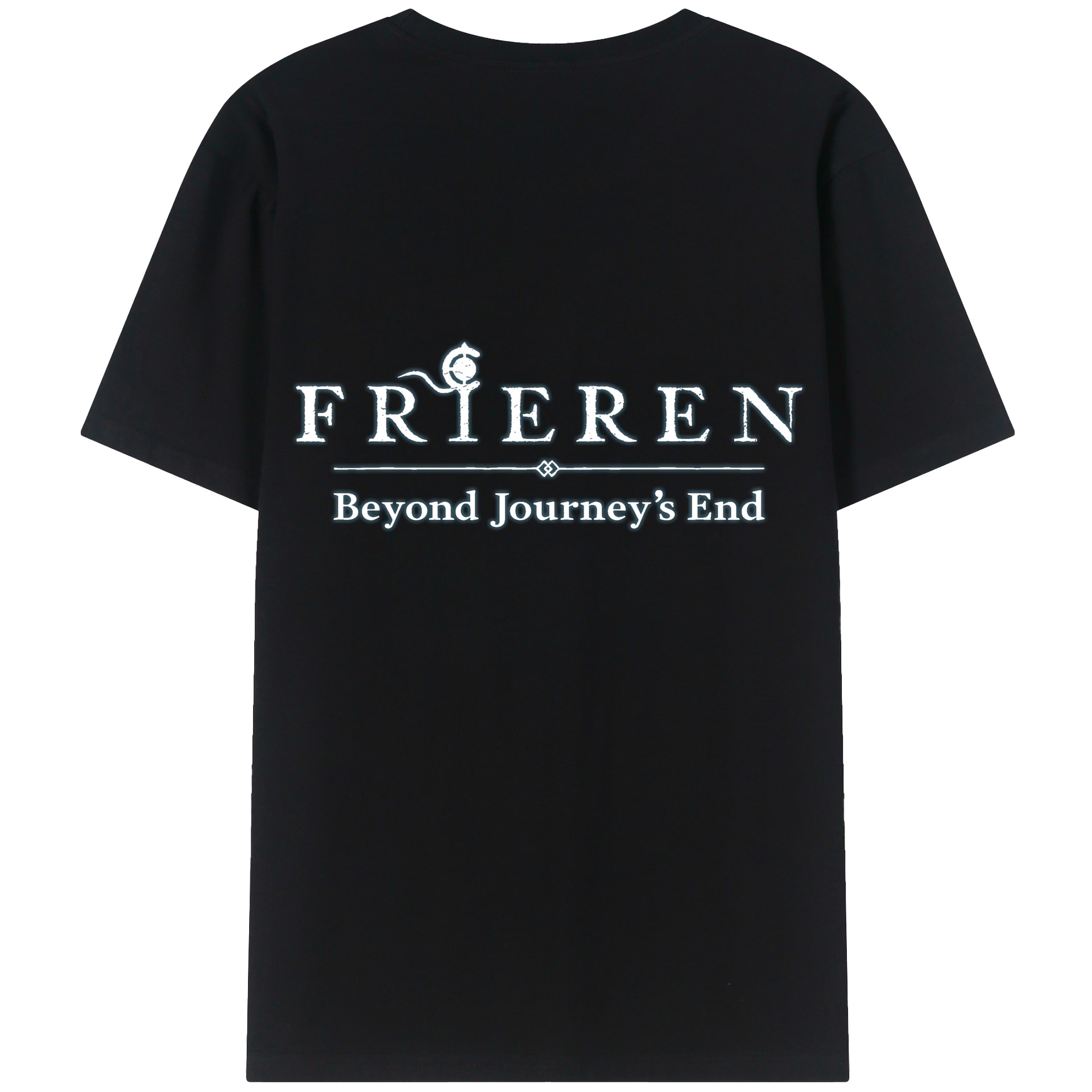 （画像用） 葬送のフリーレン Frieren 綿100％ メンズ半袖Tシャツ（バックプリント） 通気性