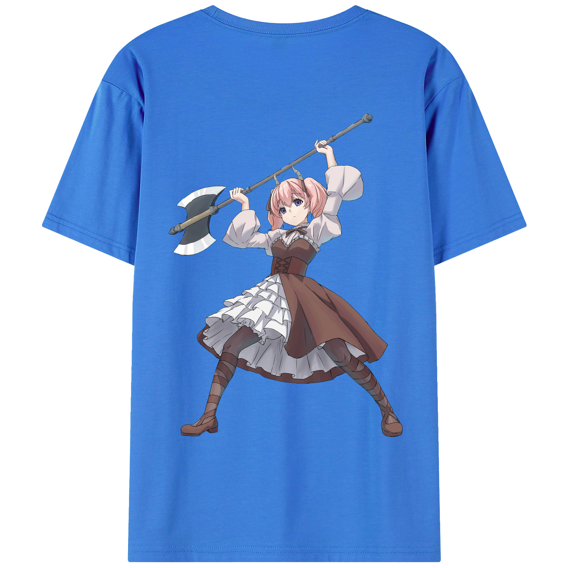 （画像用） 葬送のフリーレン Frieren 綿100％ メンズ半袖Tシャツ（バックプリント） 通気性