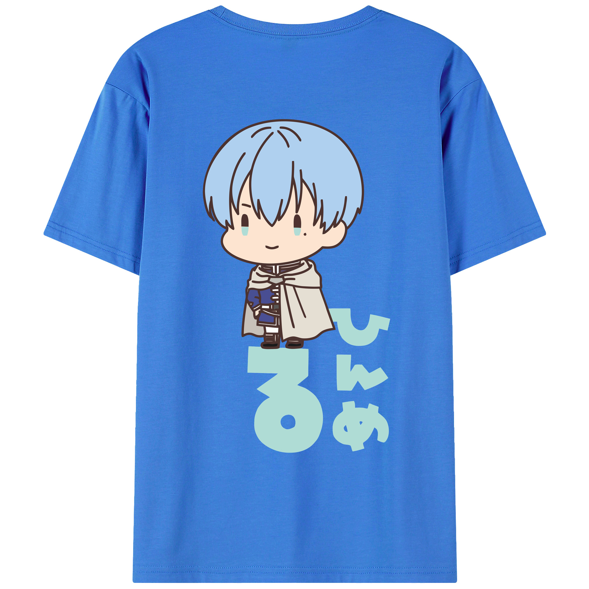 （画像用） 葬送のフリーレン Frieren 綿100％ メンズ半袖Tシャツ（バックプリント） 通気性
