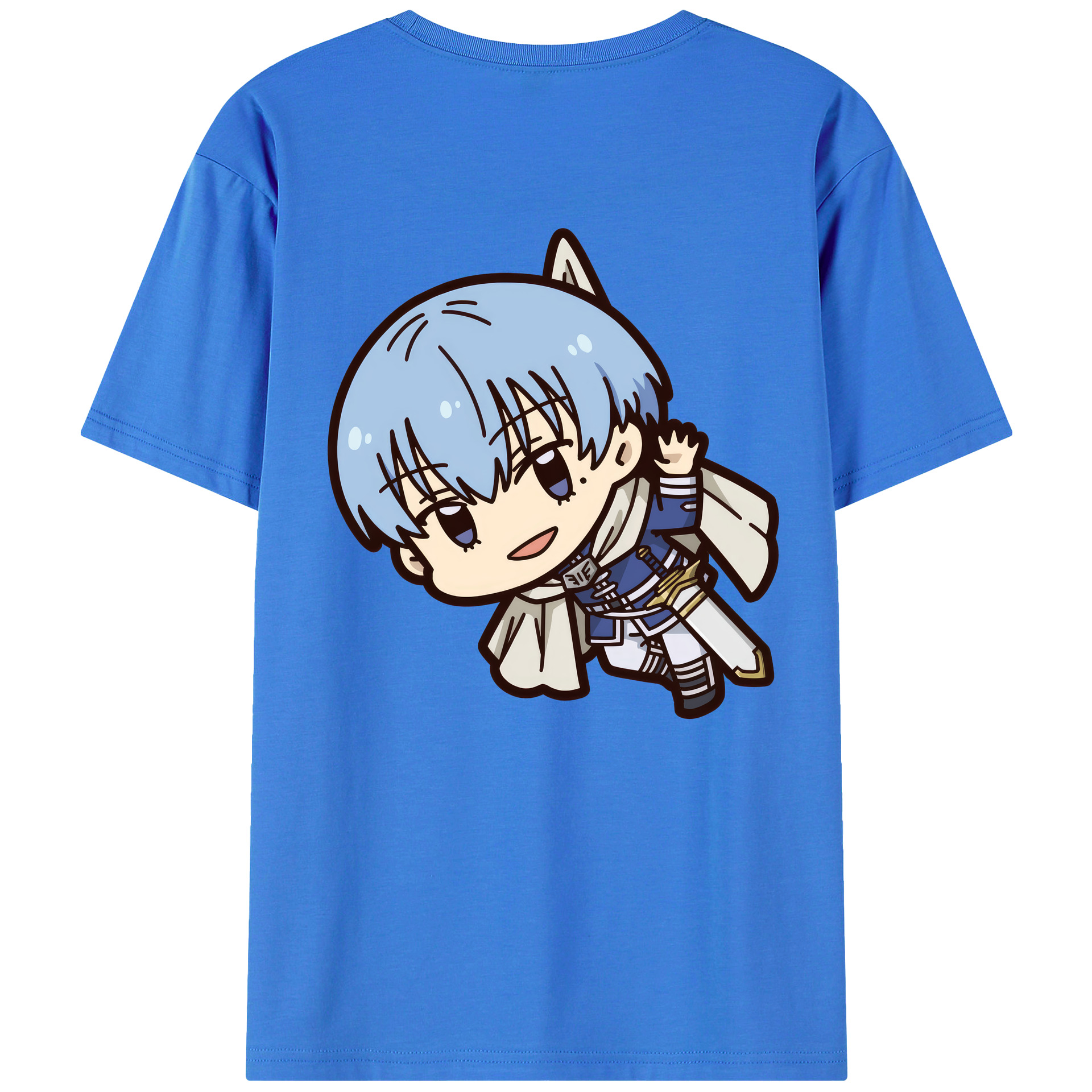 （画像用） 葬送のフリーレン Frieren 綿100％ メンズ半袖Tシャツ（バックプリント） 通気性