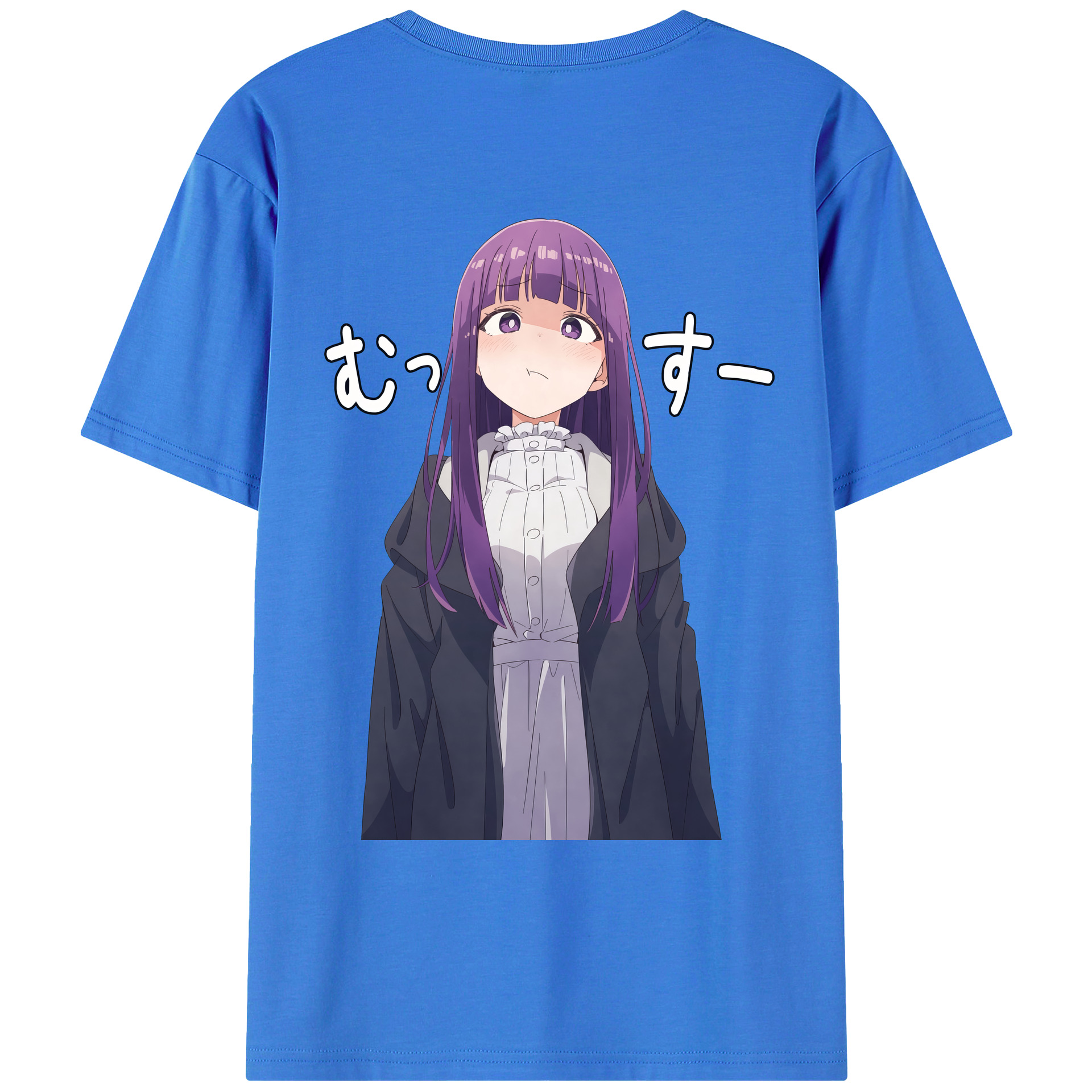 （画像用） 葬送のフリーレン Frieren 綿100％ メンズ半袖Tシャツ（バックプリント） 通気性