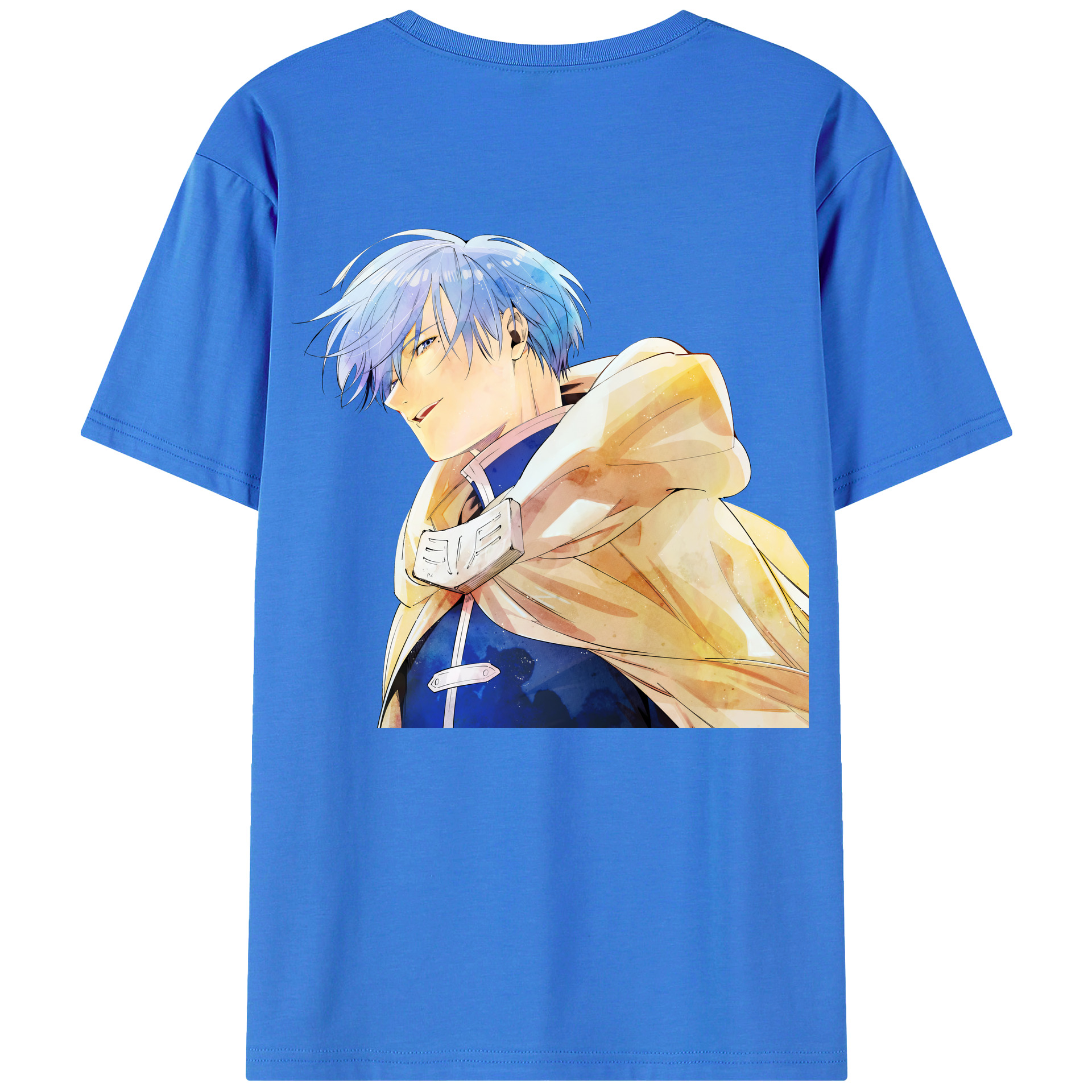 （画像用） 葬送のフリーレン Frieren 綿100％ メンズ半袖Tシャツ（バックプリント） 通気性