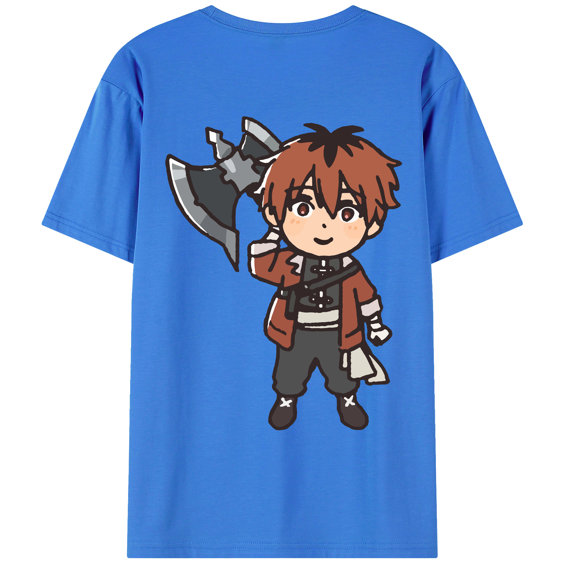 （画像用） 葬送のフリーレン Frieren 綿100％ メンズ半袖Tシャツ（バックプリント） 通気性