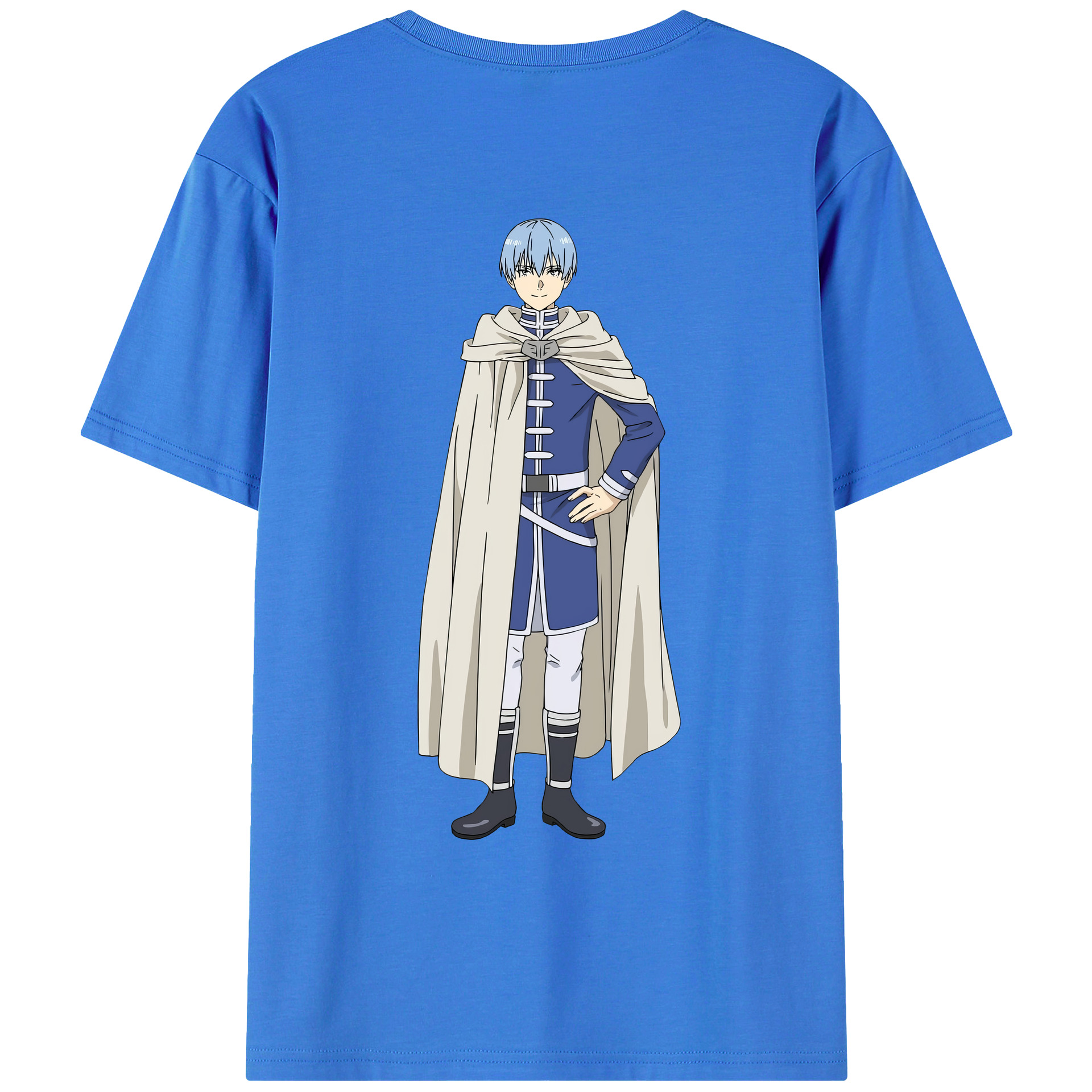 （画像用） 葬送のフリーレン Frieren 綿100％ メンズ半袖Tシャツ（バックプリント） 通気性