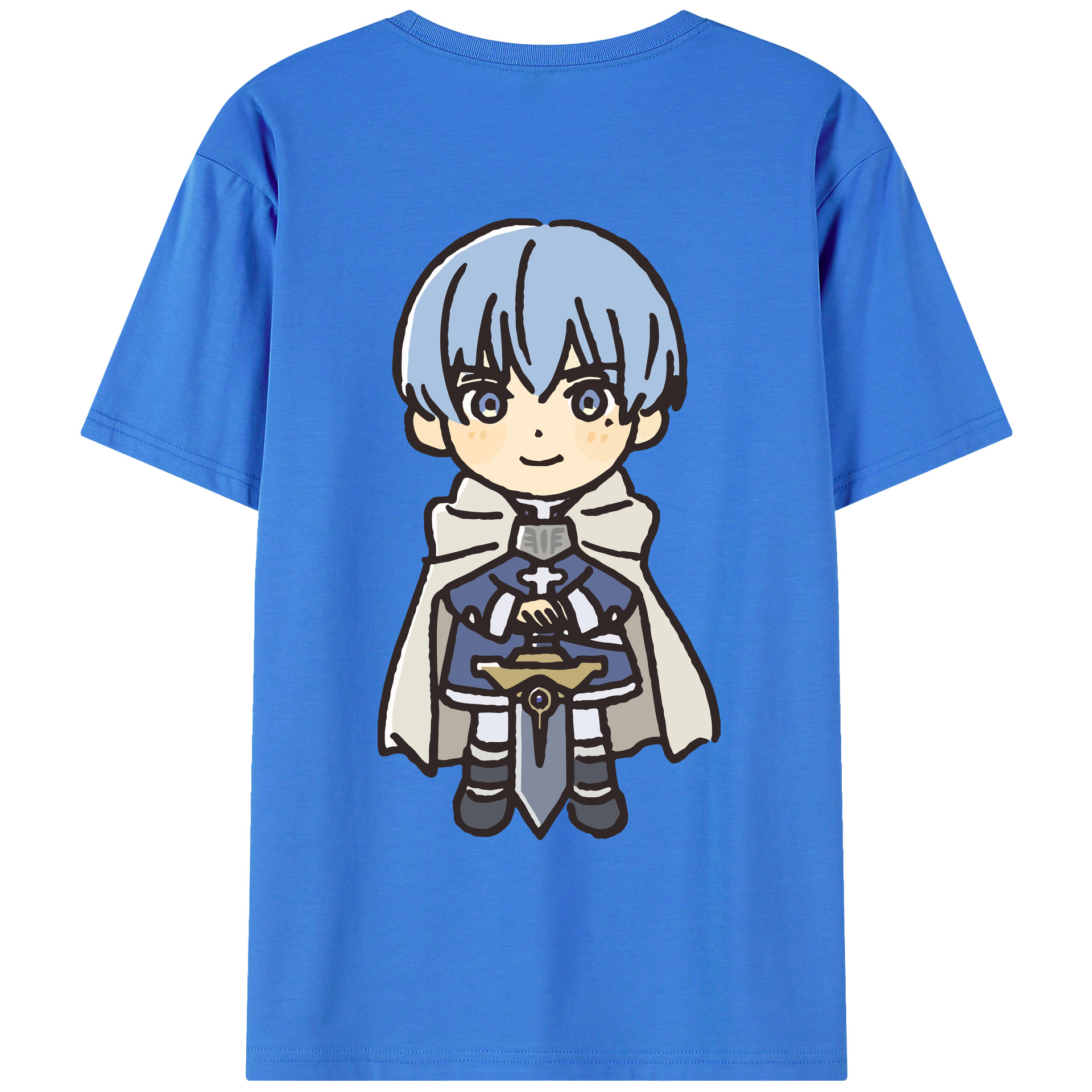（画像用） 葬送のフリーレン Frieren 綿100％ メンズ半袖Tシャツ（バックプリント） 通気性