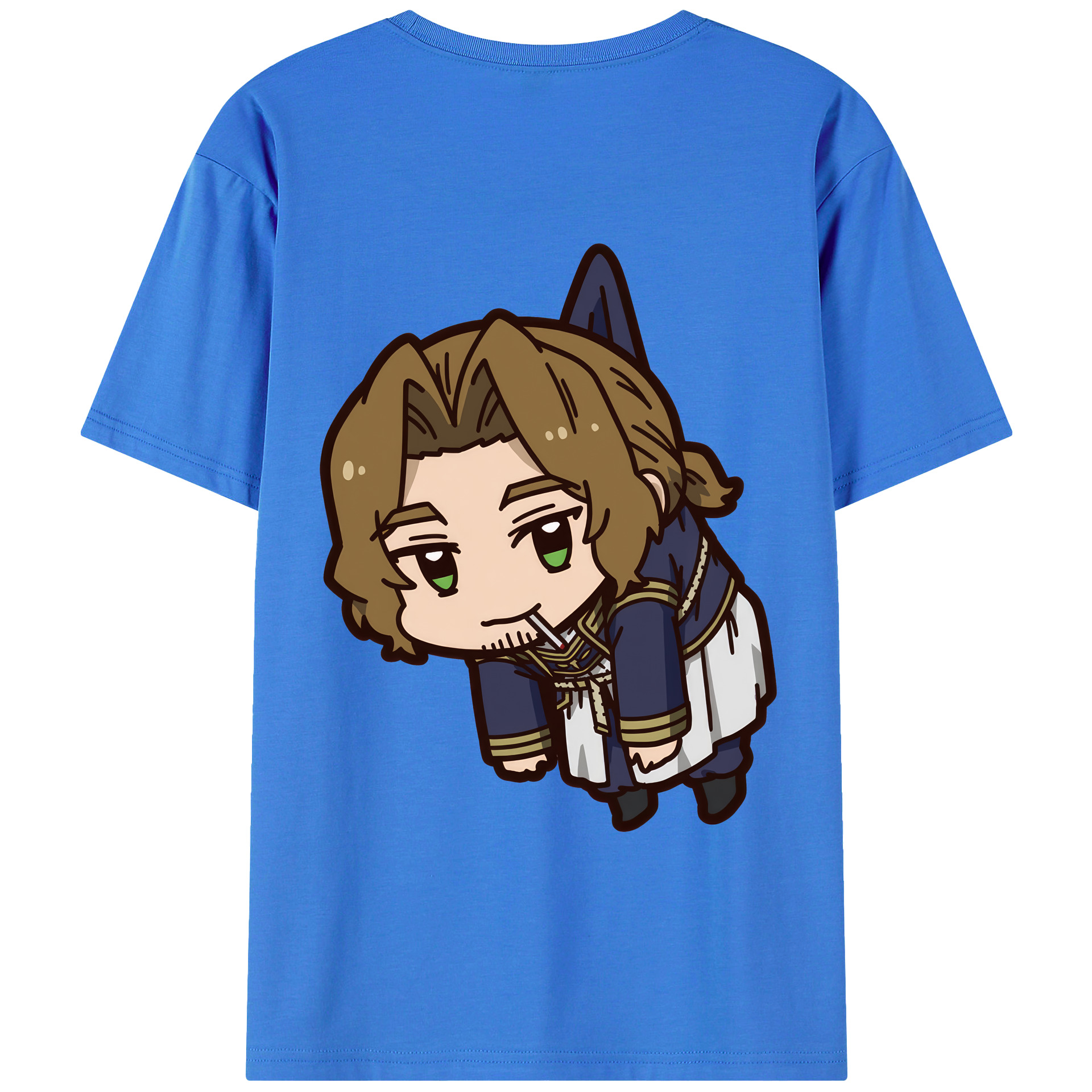 （画像用） 葬送のフリーレン Frieren 綿100％ メンズ半袖Tシャツ（バックプリント） 通気性