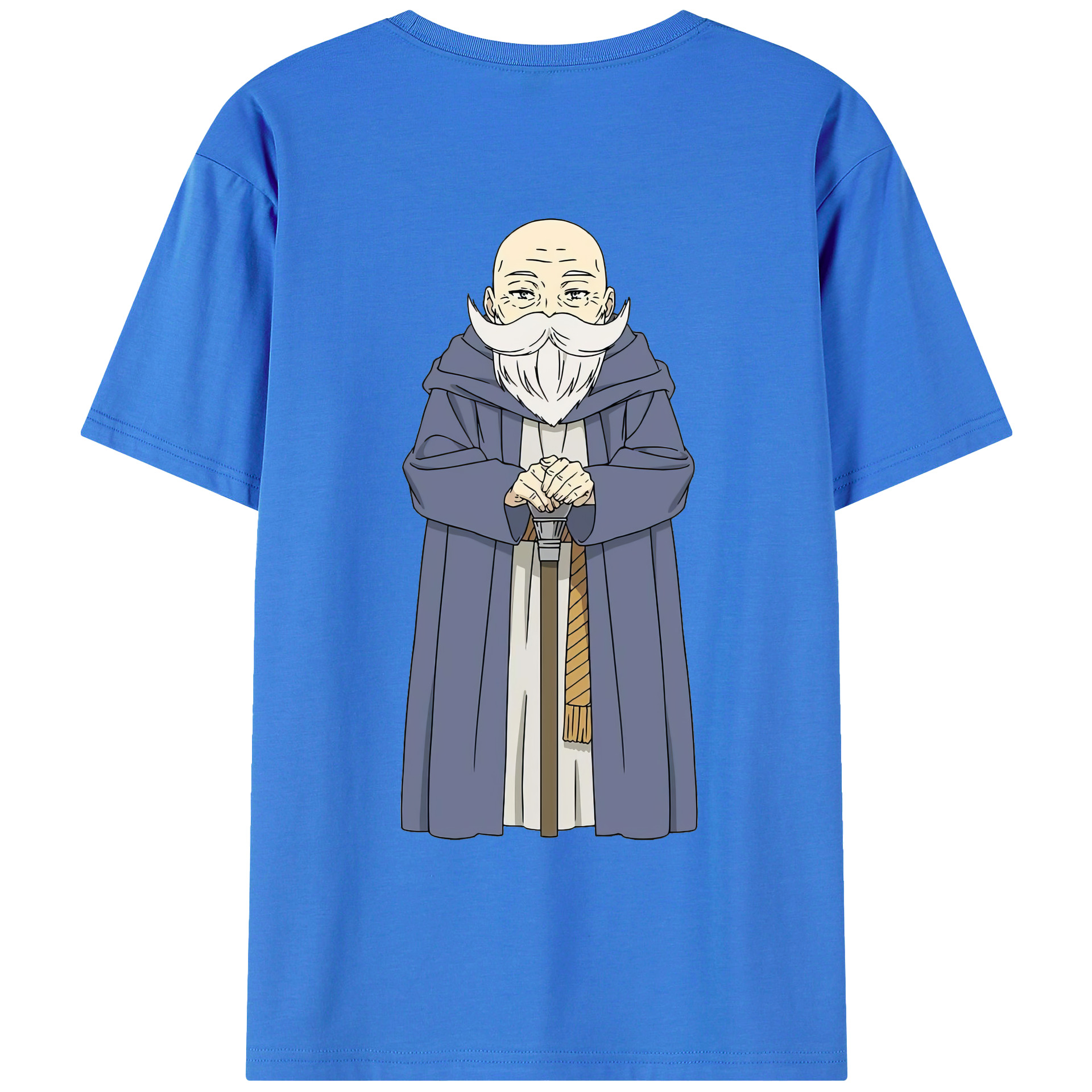 （画像用） 葬送のフリーレン Frieren 綿100％ メンズ半袖Tシャツ（バックプリント） 通気性