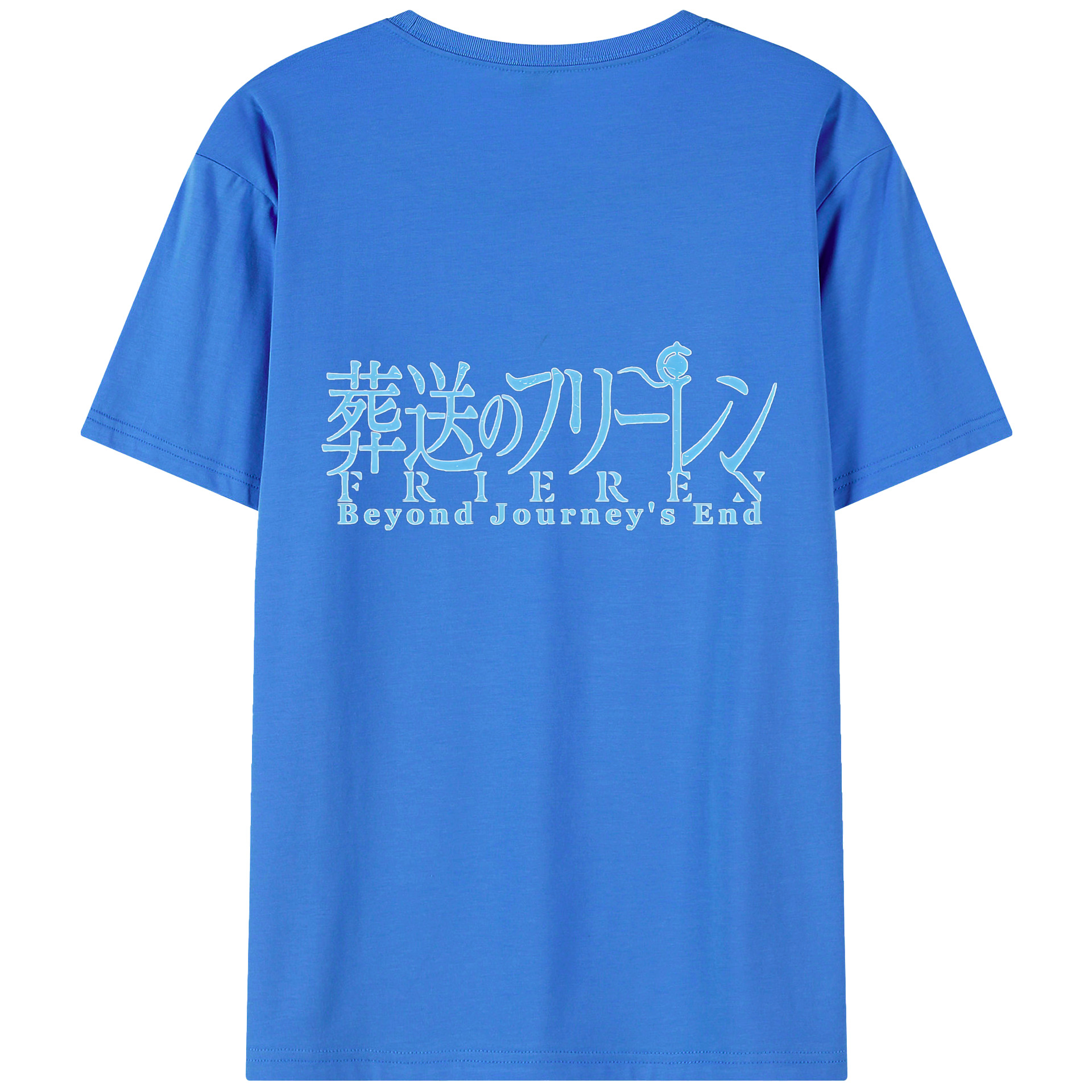 （画像用） 葬送のフリーレン Frieren 綿100％ メンズ半袖Tシャツ（バックプリント） 通気性