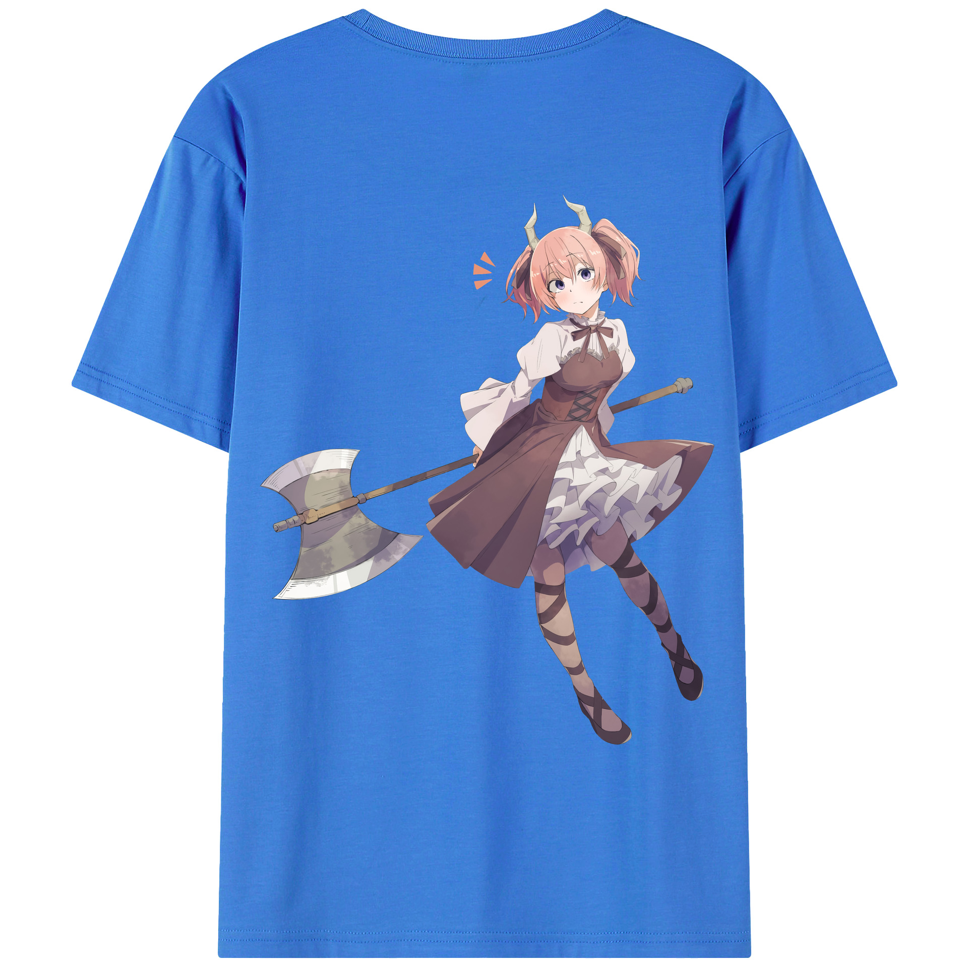 （画像用） 葬送のフリーレン Frieren 綿100％ メンズ半袖Tシャツ（バックプリント） 通気性