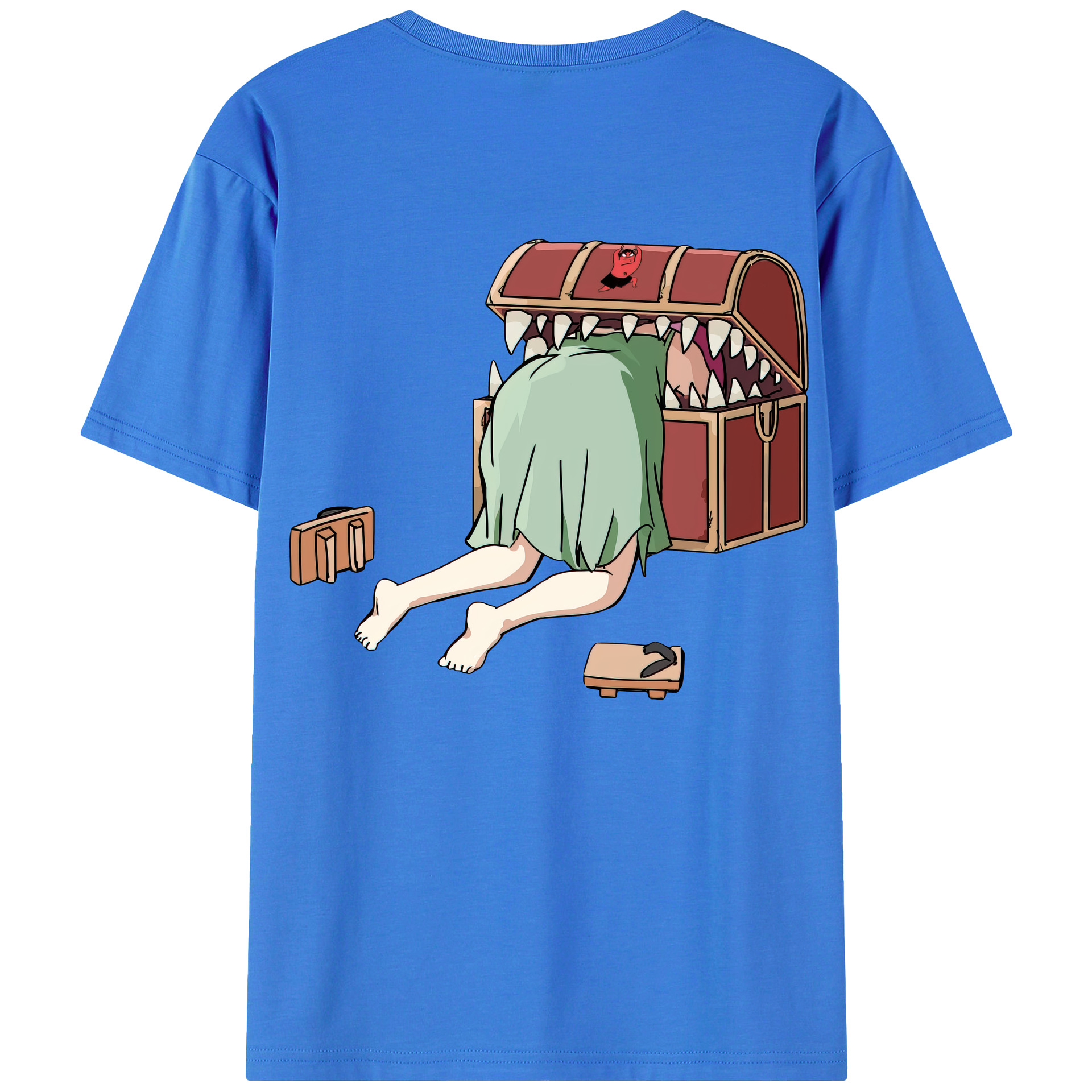 （画像用） 葬送のフリーレン Frieren 綿100％ メンズ半袖Tシャツ（バックプリント） 通気性