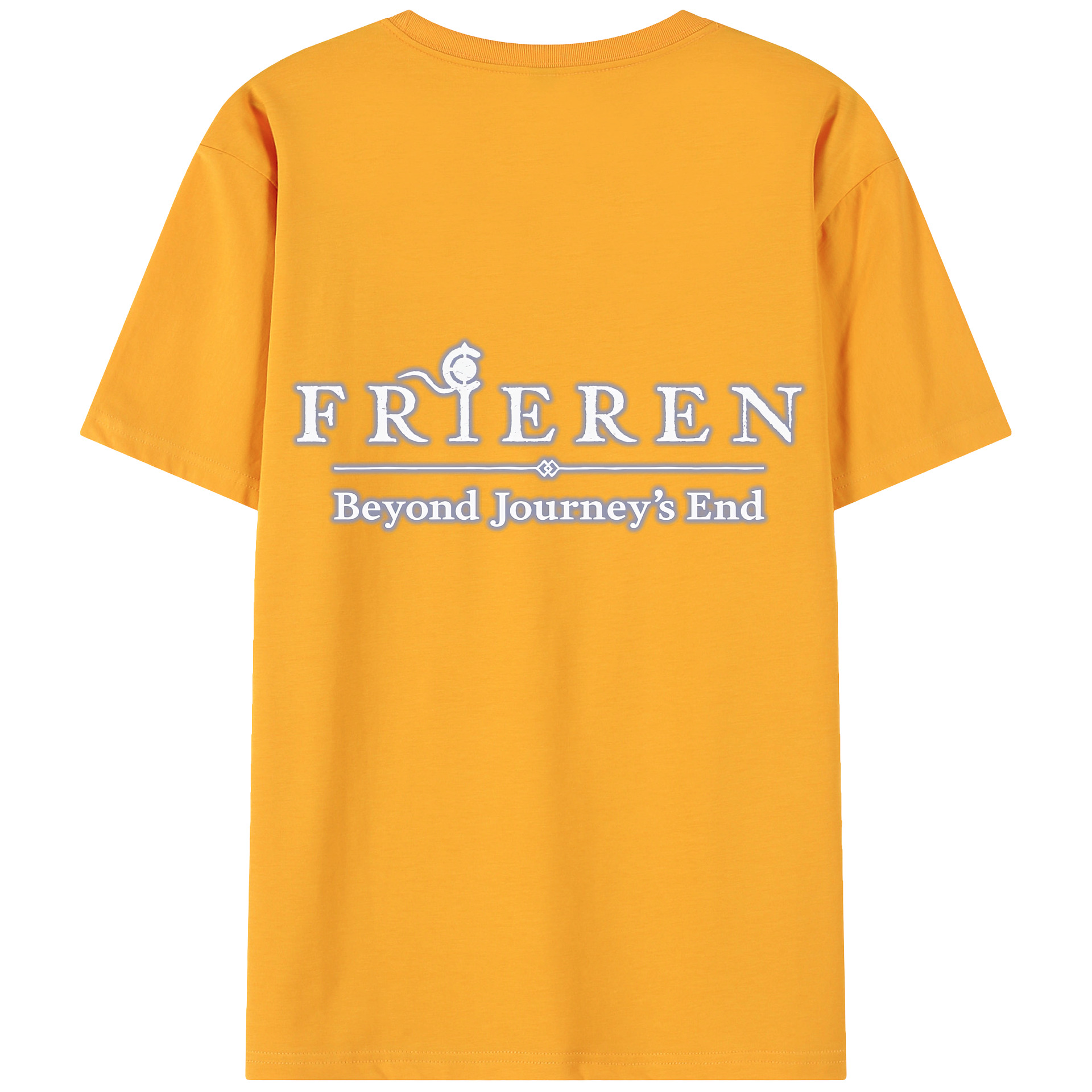 （画像用） 葬送のフリーレン Frieren 綿100％ メンズ半袖Tシャツ（バックプリント） 通気性