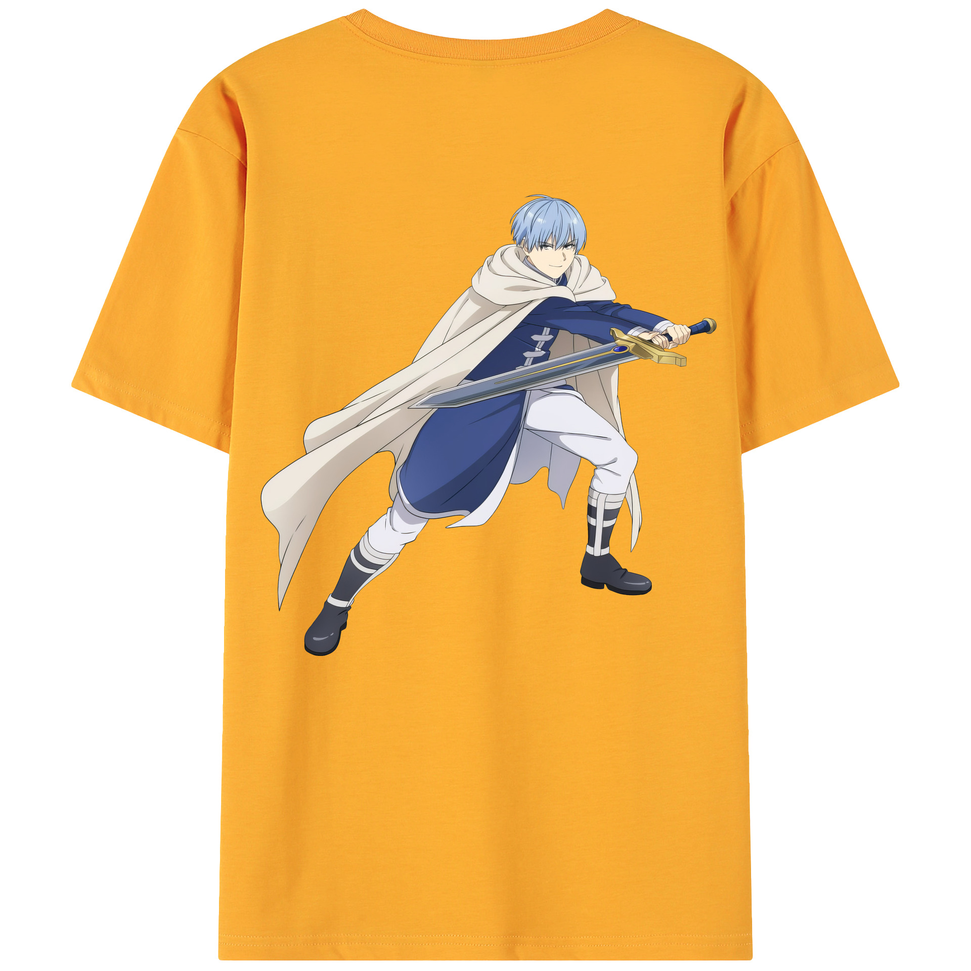 （画像用） 葬送のフリーレン Frieren 綿100％ メンズ半袖Tシャツ（バックプリント） 通気性