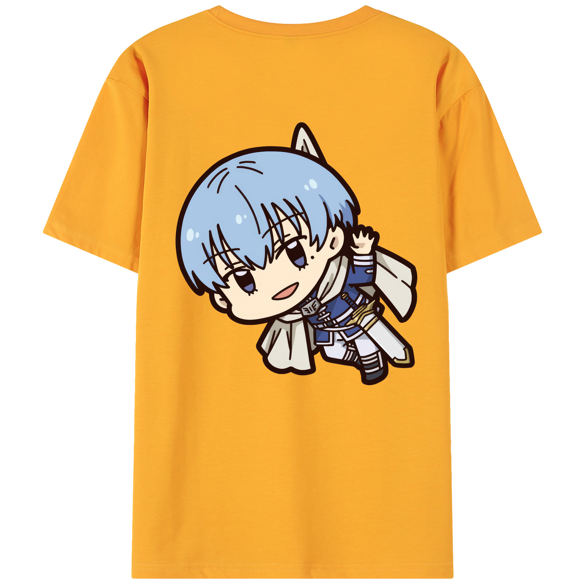 （画像用） 葬送のフリーレン Frieren 綿100％ メンズ半袖Tシャツ（バックプリント） 通気性