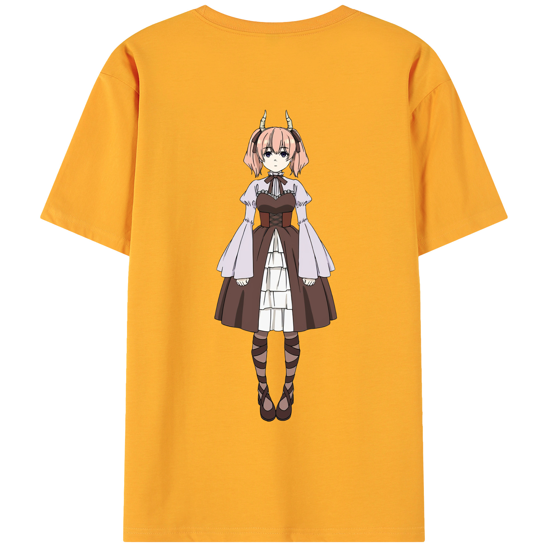 （画像用） 葬送のフリーレン Frieren 綿100％ メンズ半袖Tシャツ（バックプリント） 通気性