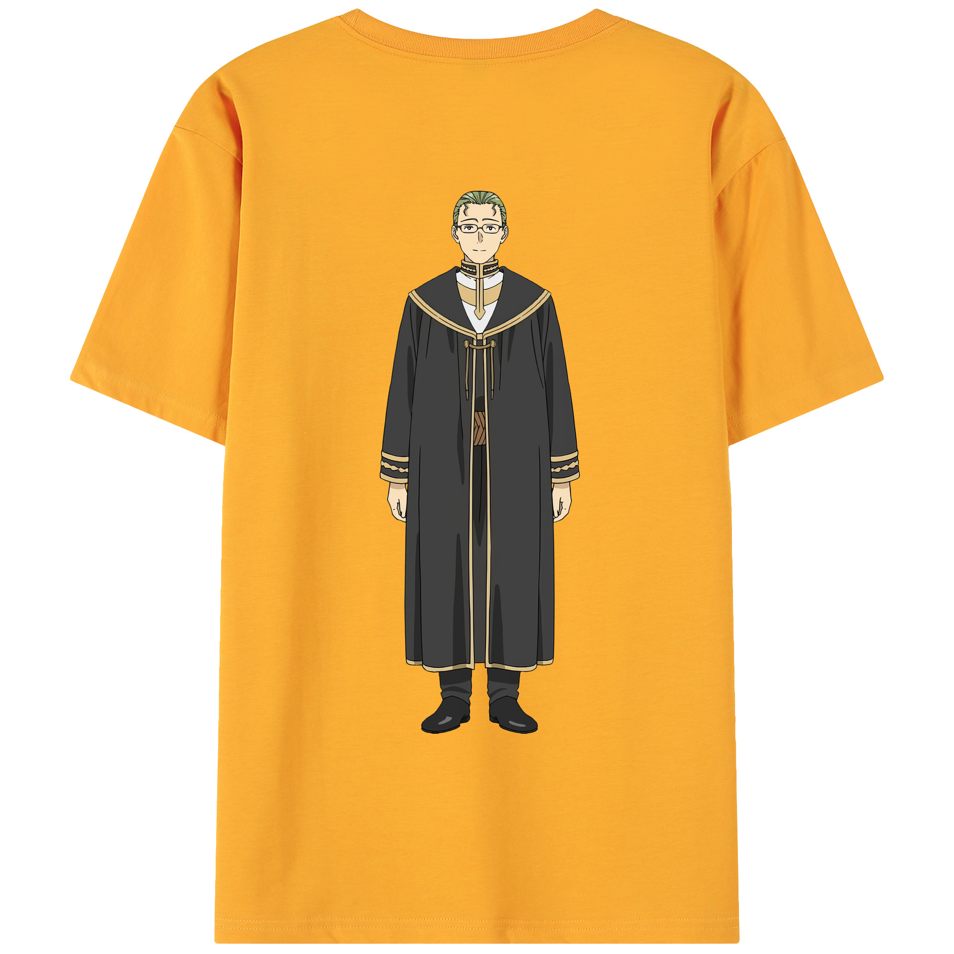 （画像用） 葬送のフリーレン Frieren 綿100％ メンズ半袖Tシャツ（バックプリント） 通気性