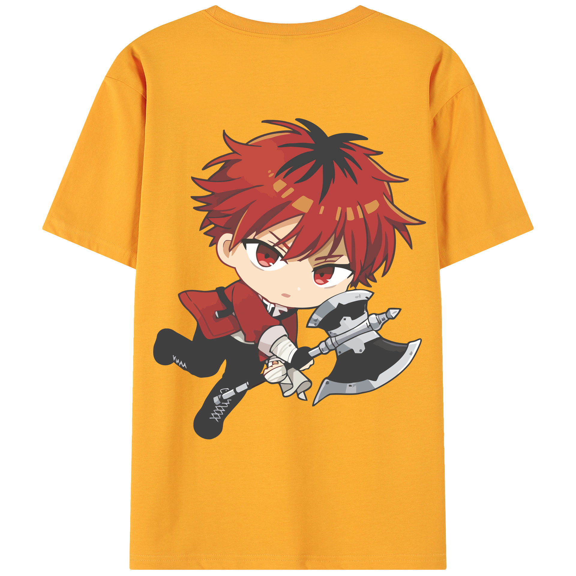 （画像用） 葬送のフリーレン Frieren 綿100％ メンズ半袖Tシャツ（バックプリント） 通気性