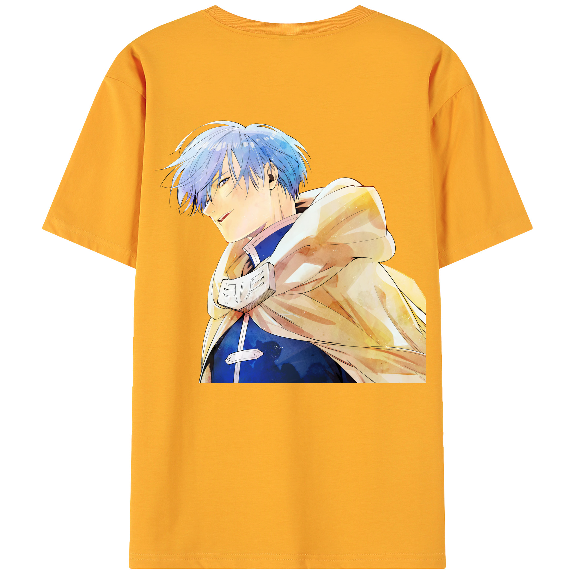 （画像用） 葬送のフリーレン Frieren 綿100％ メンズ半袖Tシャツ（バックプリント） 通気性