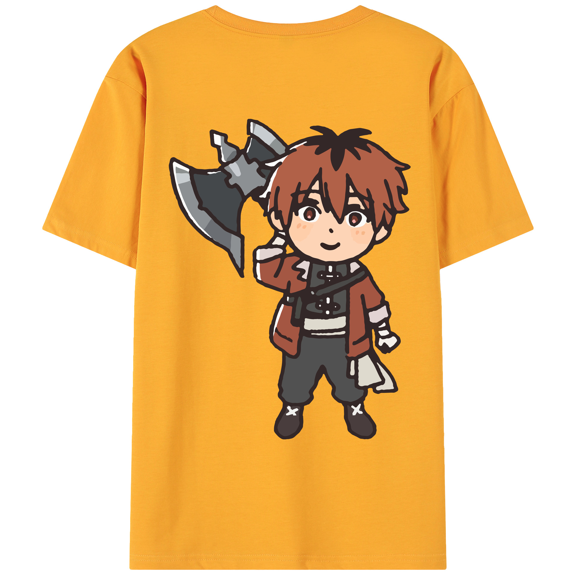 （画像用） 葬送のフリーレン Frieren 綿100％ メンズ半袖Tシャツ（バックプリント） 通気性