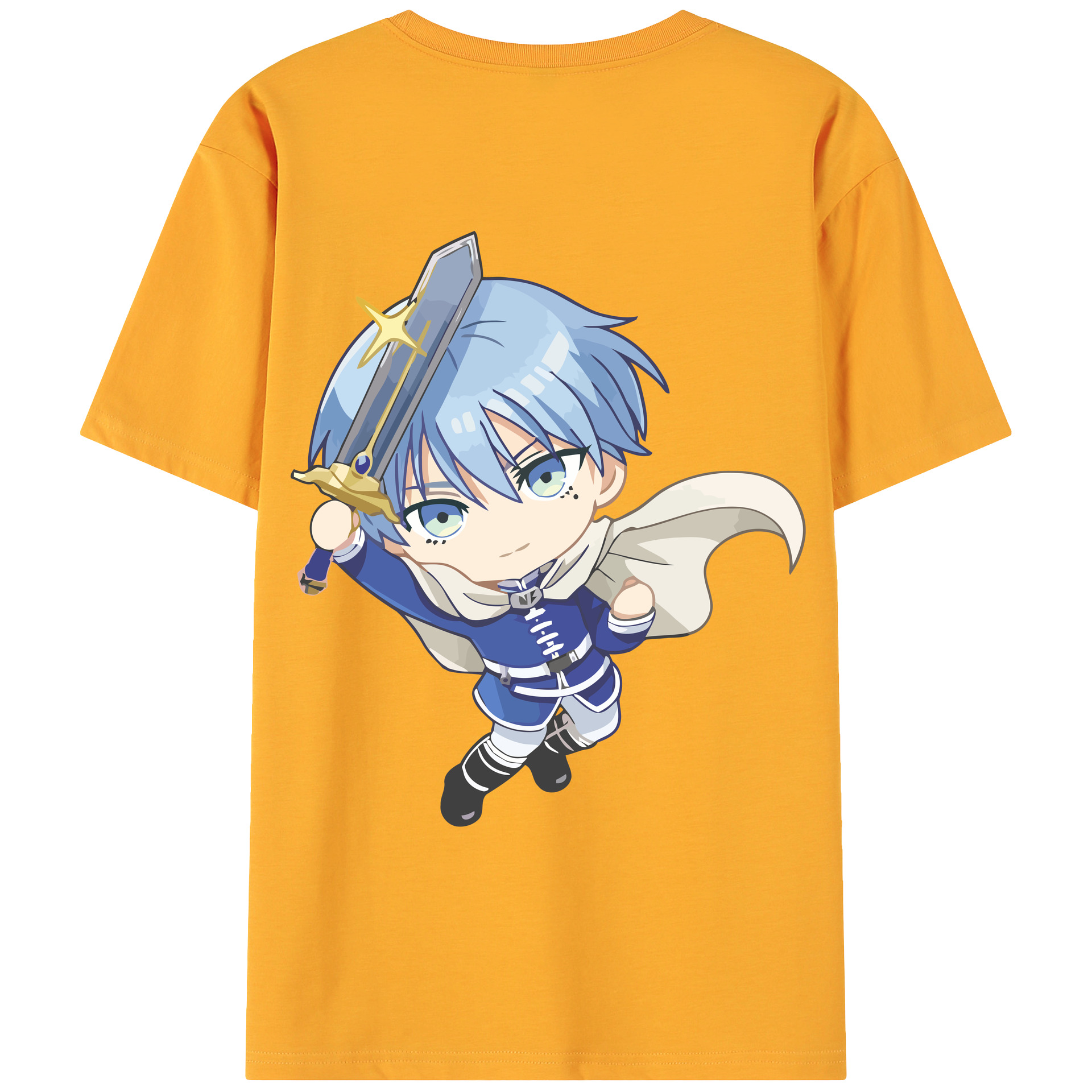 （画像用） 葬送のフリーレン Frieren 綿100％ メンズ半袖Tシャツ（バックプリント） 通気性