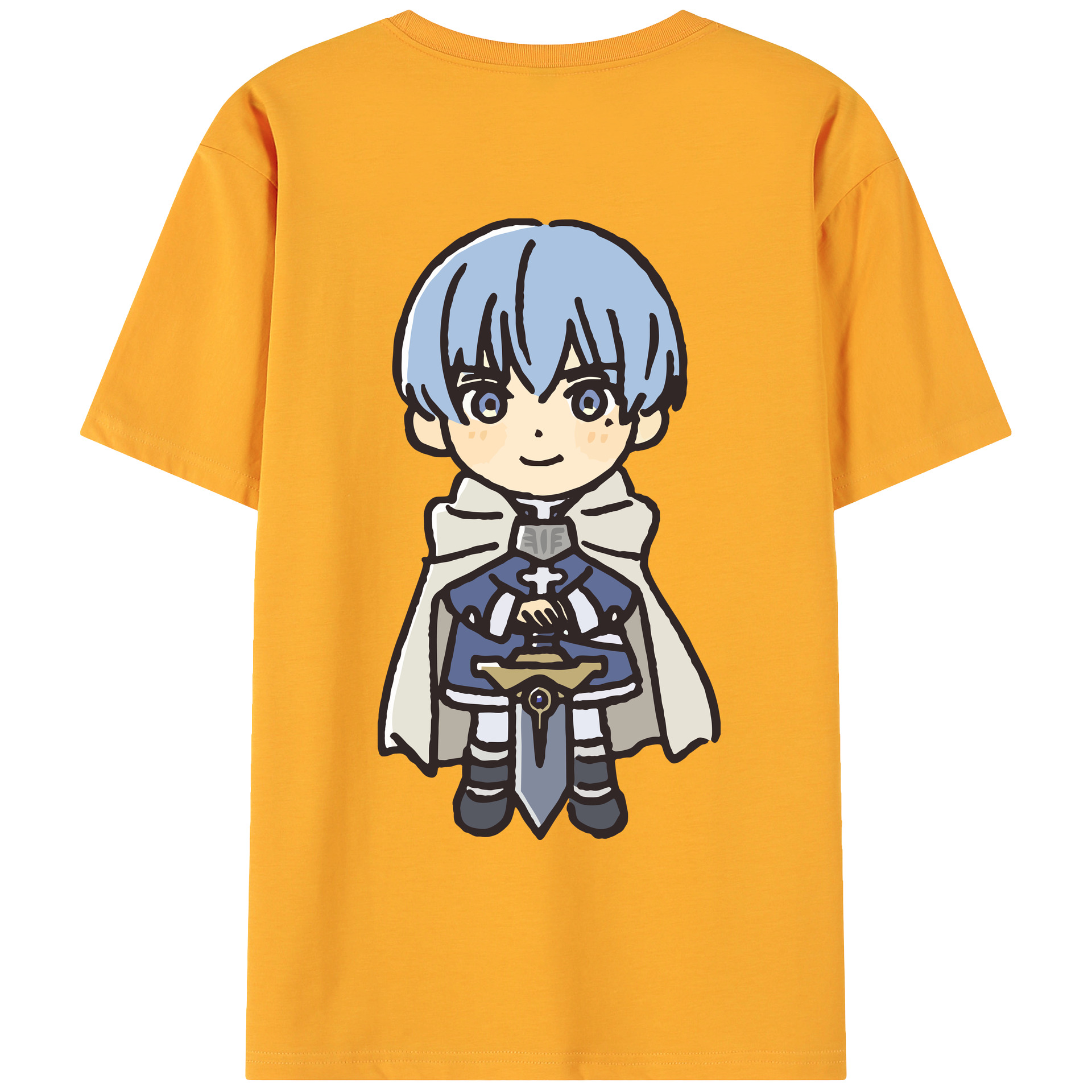 （画像用） 葬送のフリーレン Frieren 綿100％ メンズ半袖Tシャツ（バックプリント） 通気性