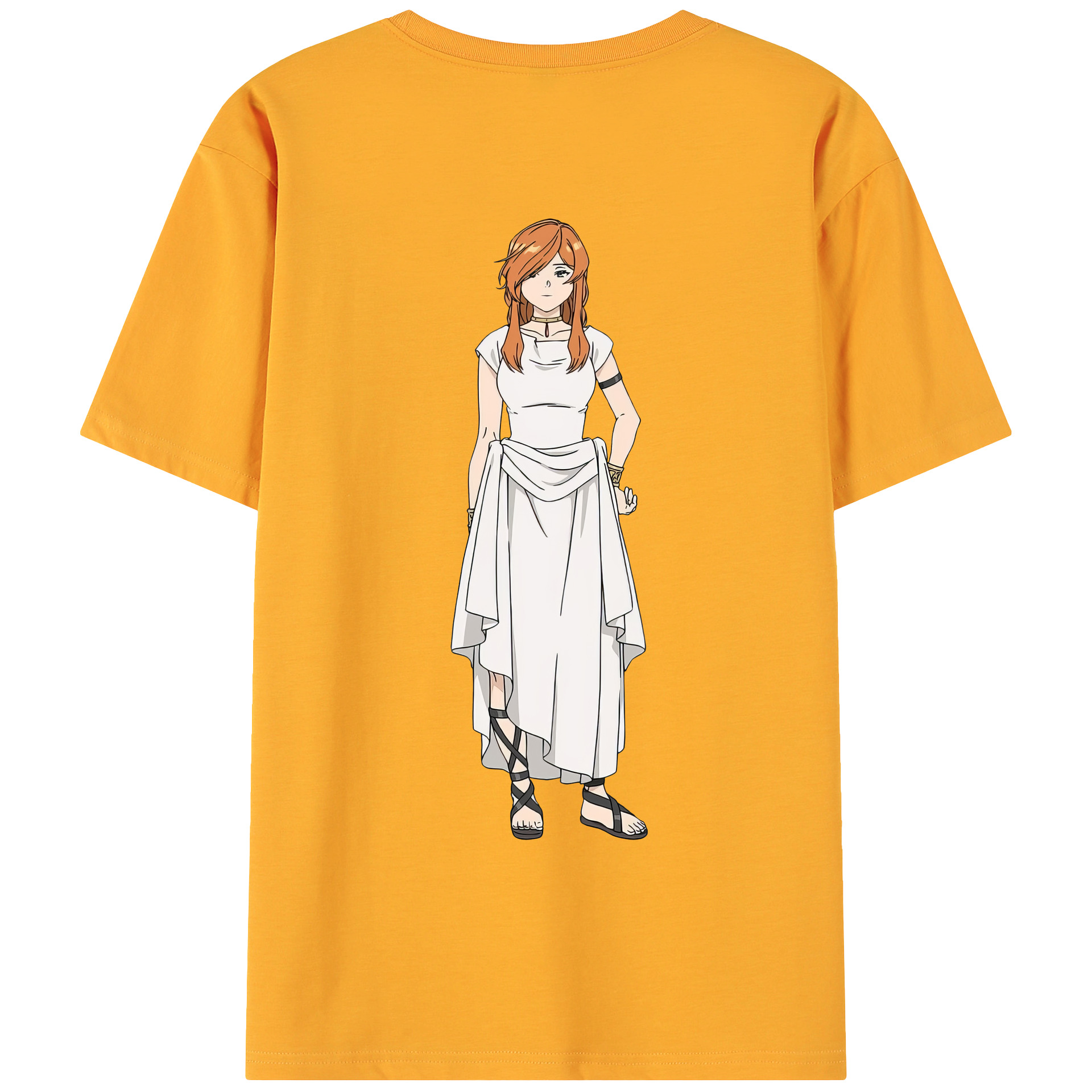 （画像用） 葬送のフリーレン Frieren 綿100％ メンズ半袖Tシャツ（バックプリント） 通気性