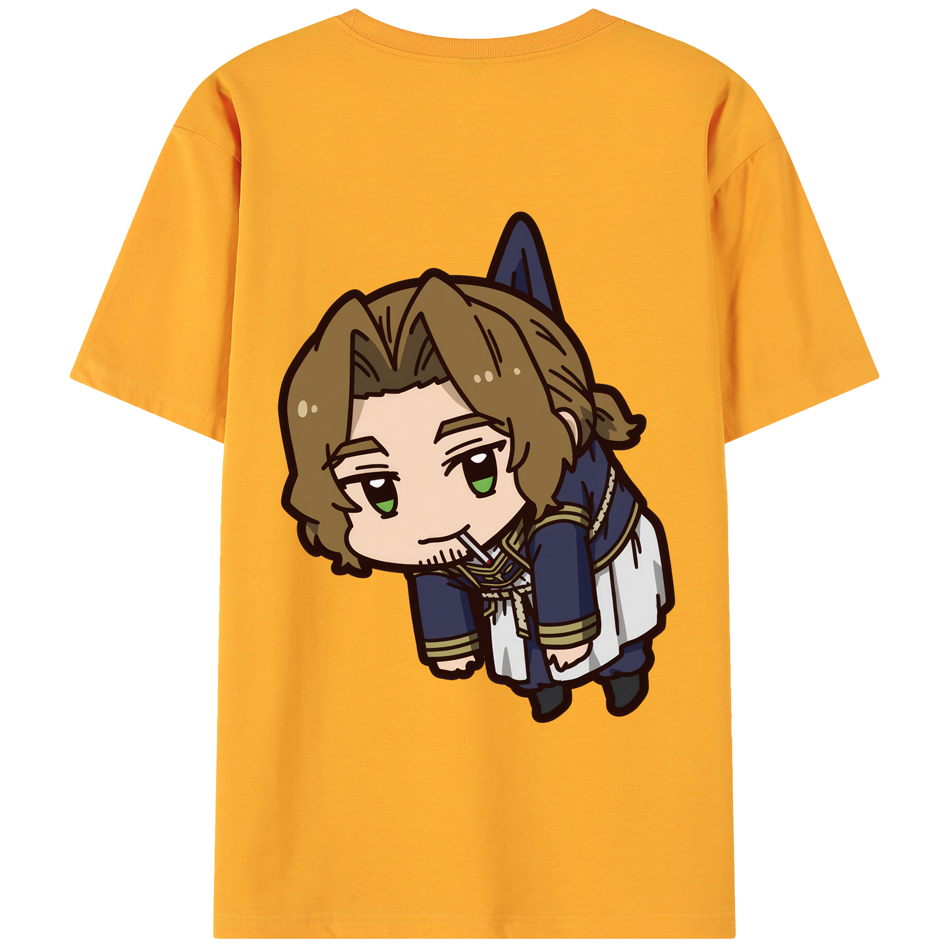 （画像用） 葬送のフリーレン Frieren 綿100％ メンズ半袖Tシャツ（バックプリント） 通気性