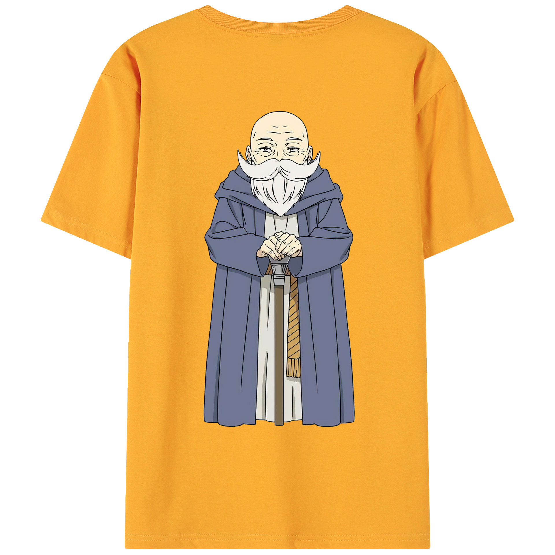（画像用） 葬送のフリーレン Frieren 綿100％ メンズ半袖Tシャツ（バックプリント） 通気性