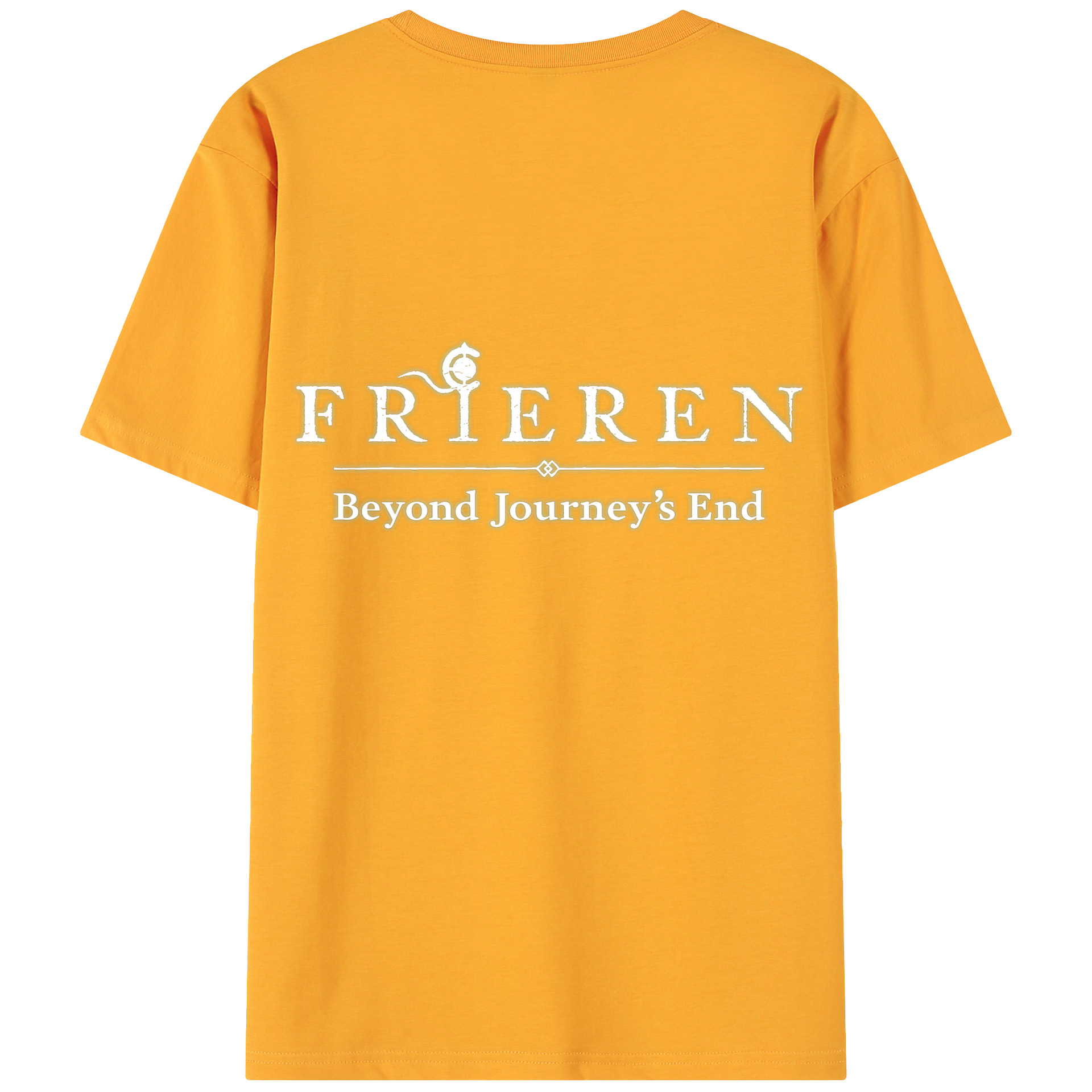 （画像用） 葬送のフリーレン Frieren 綿100％ メンズ半袖Tシャツ（バックプリント） 通気性