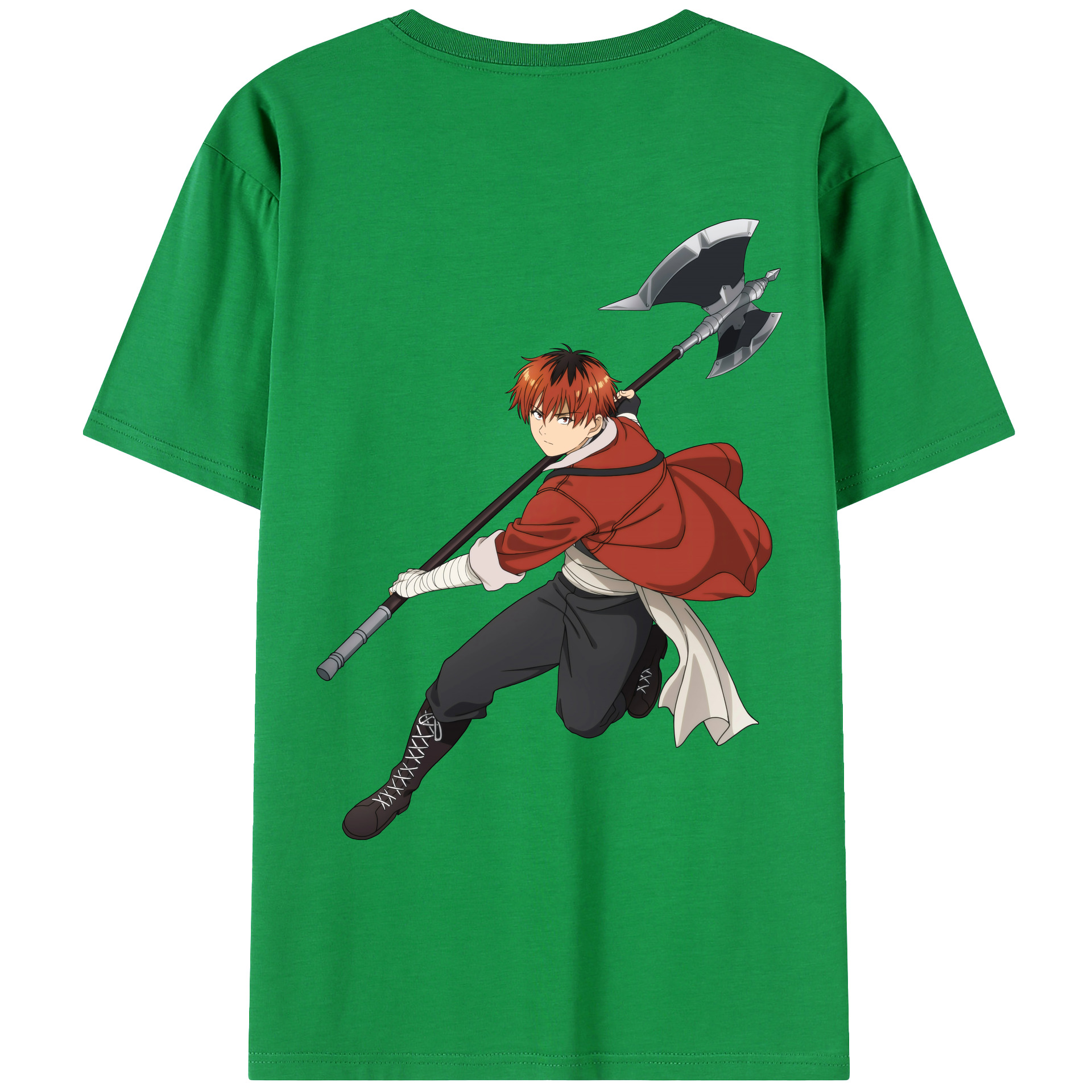 （画像用） 葬送のフリーレン Frieren 綿100％ メンズ半袖Tシャツ（バックプリント） 通気性