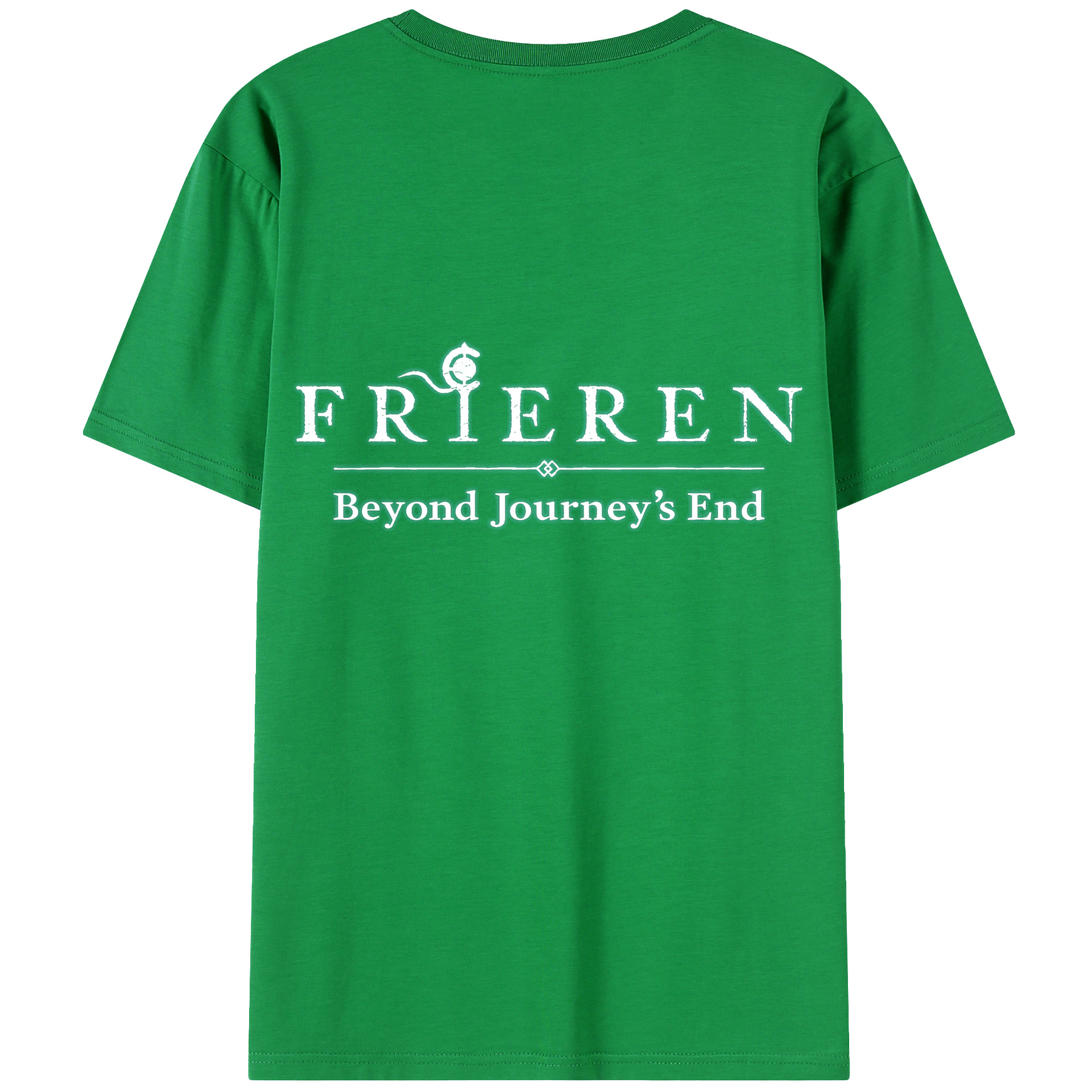 （画像用） 葬送のフリーレン Frieren 綿100％ メンズ半袖Tシャツ（バックプリント） 通気性