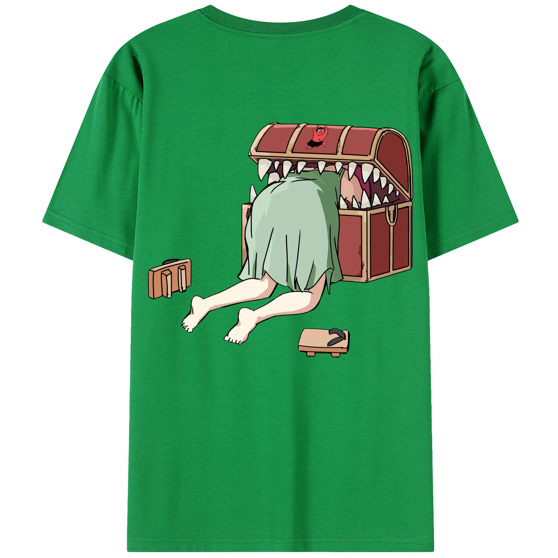 （画像用） 葬送のフリーレン Frieren 綿100％ メンズ半袖Tシャツ（バックプリント） 通気性