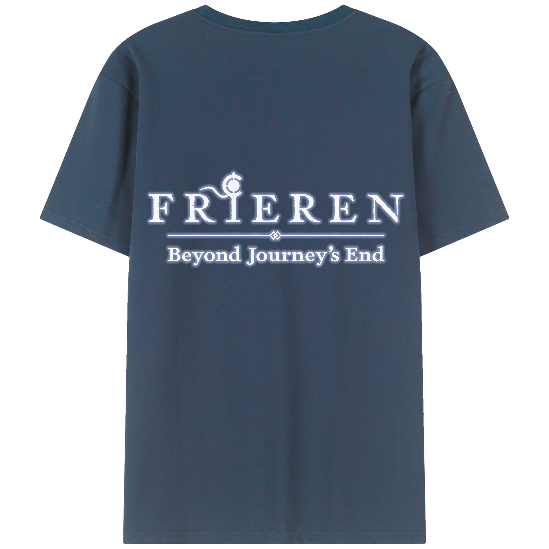 （画像用） 葬送のフリーレン Frieren 綿100％ メンズ半袖Tシャツ（バックプリント） 通気性